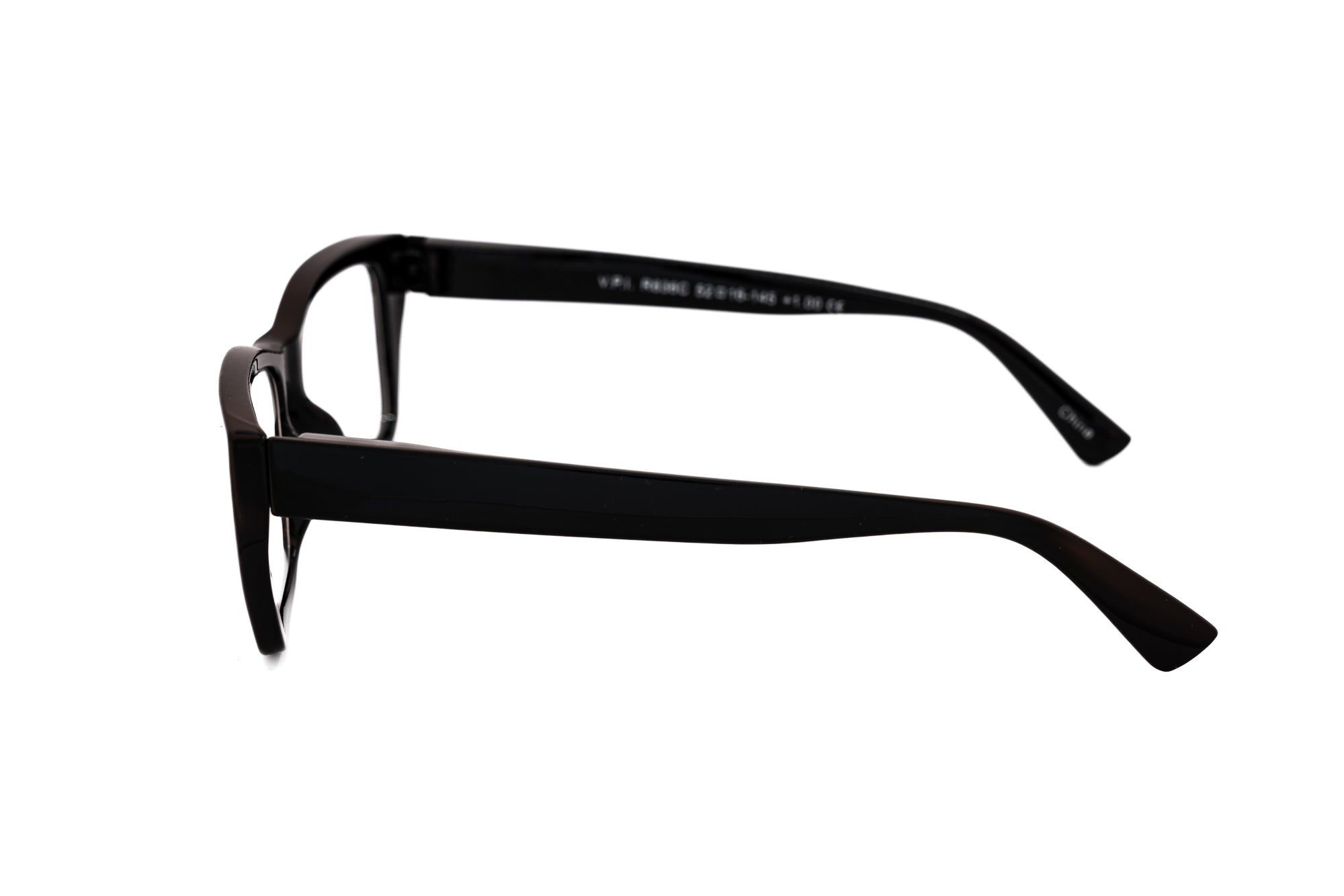 Isolde by Bolero Eyewear brown lightweight rectangular reading glasses side angle view