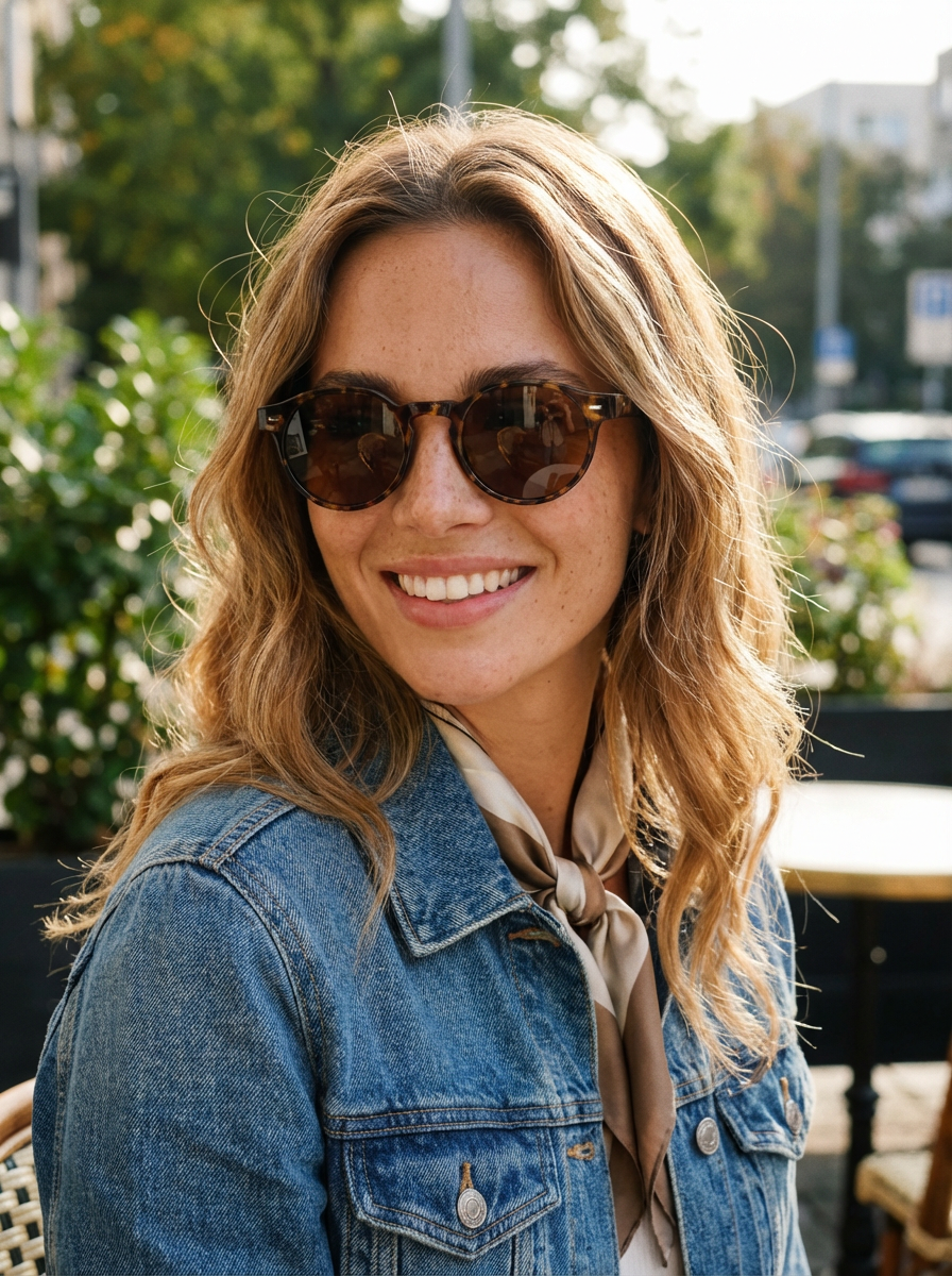 Brody Vintage Round Sunglasses - Premium Lightweight Polycarbonate Frames