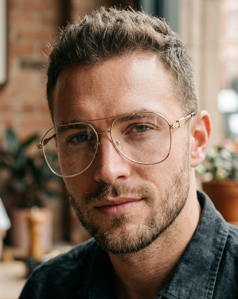 Monaco – Gold Aviator Reading Glasses | Bolero Eyewear
