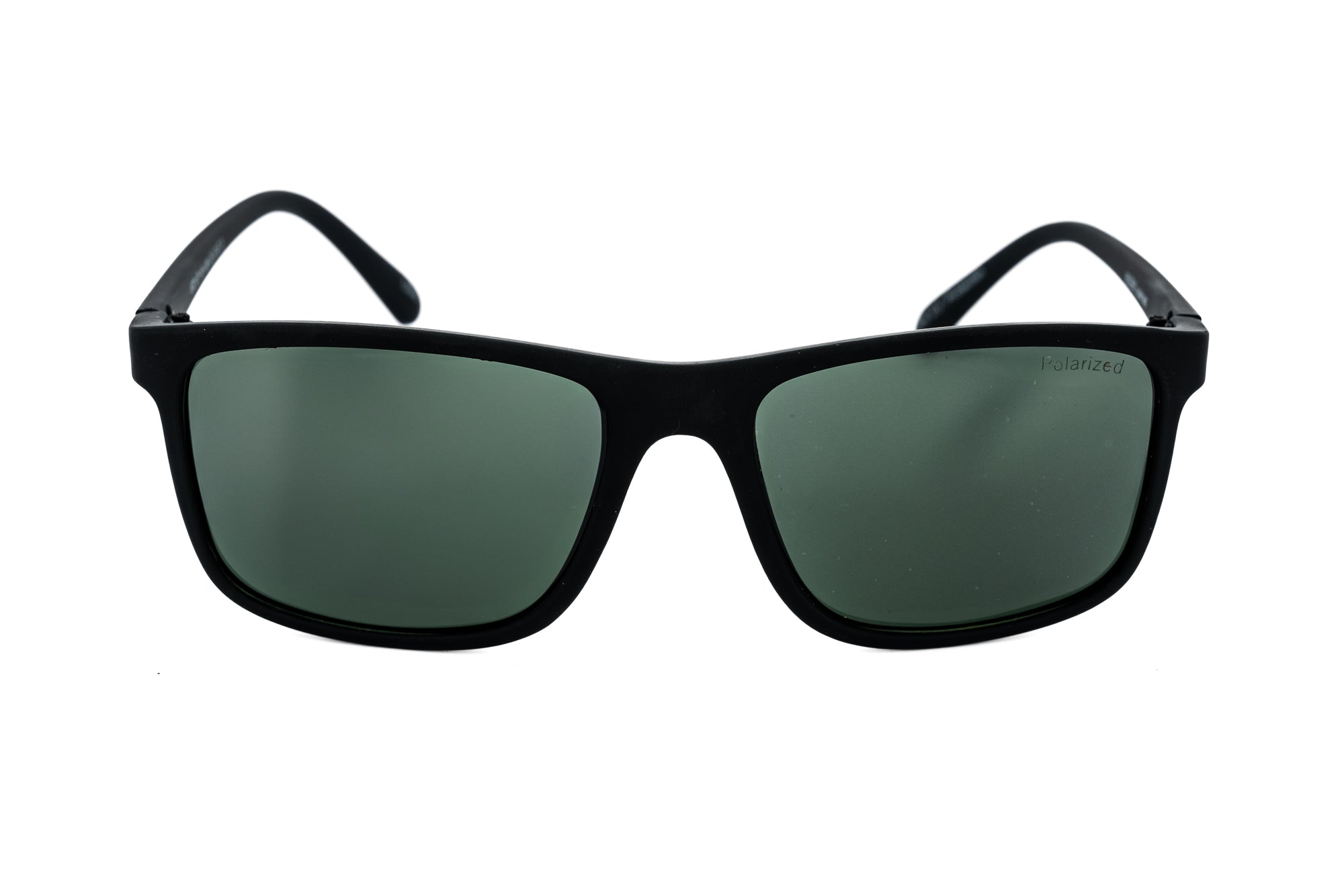 Bolero Eyewear Brannix black wraparound sport sunglasses with polarized G15 lenses front angle view