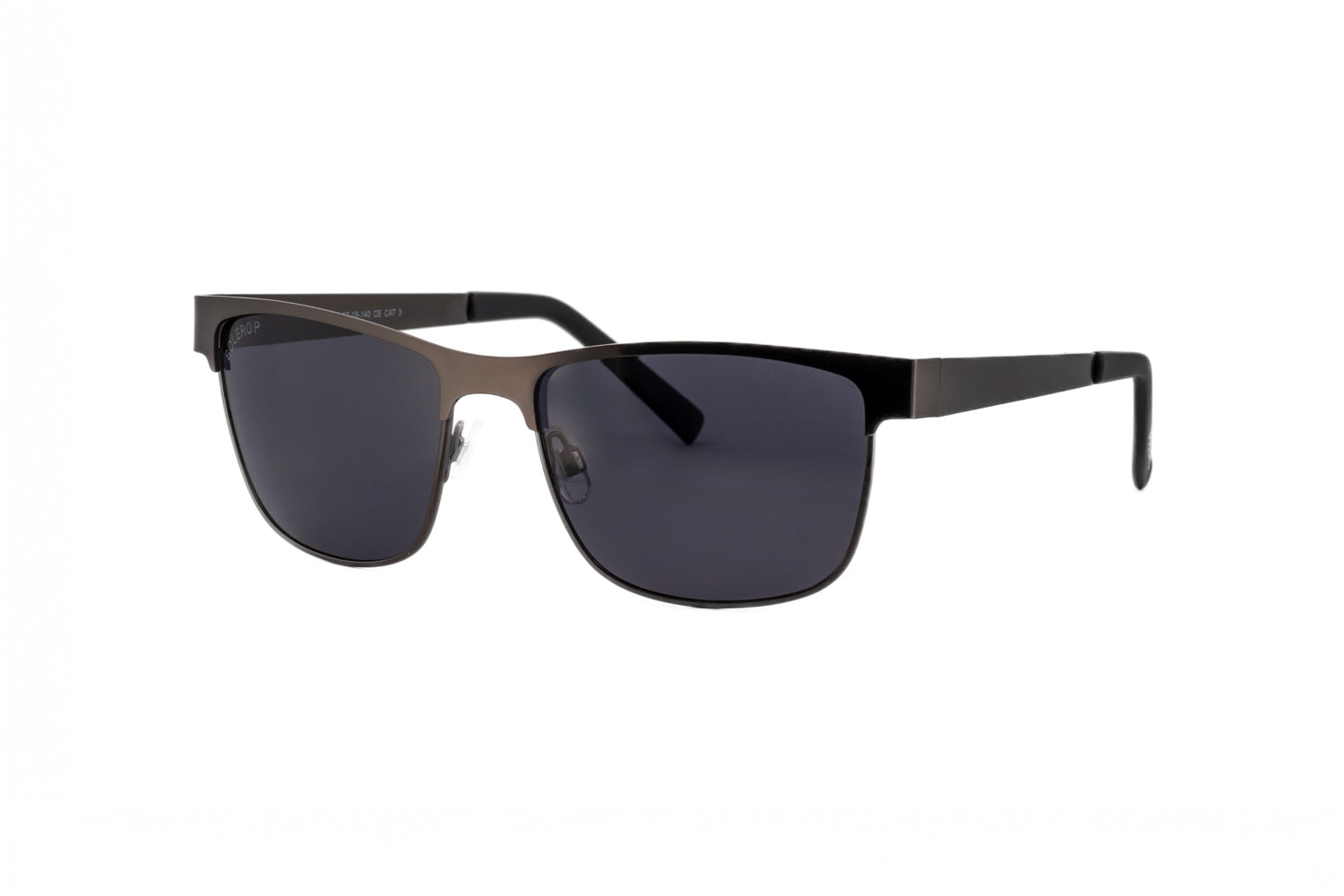 Alestró polarized aviator sunglasses in gunmetal with smoke UV lenses by Bolero Eyewear