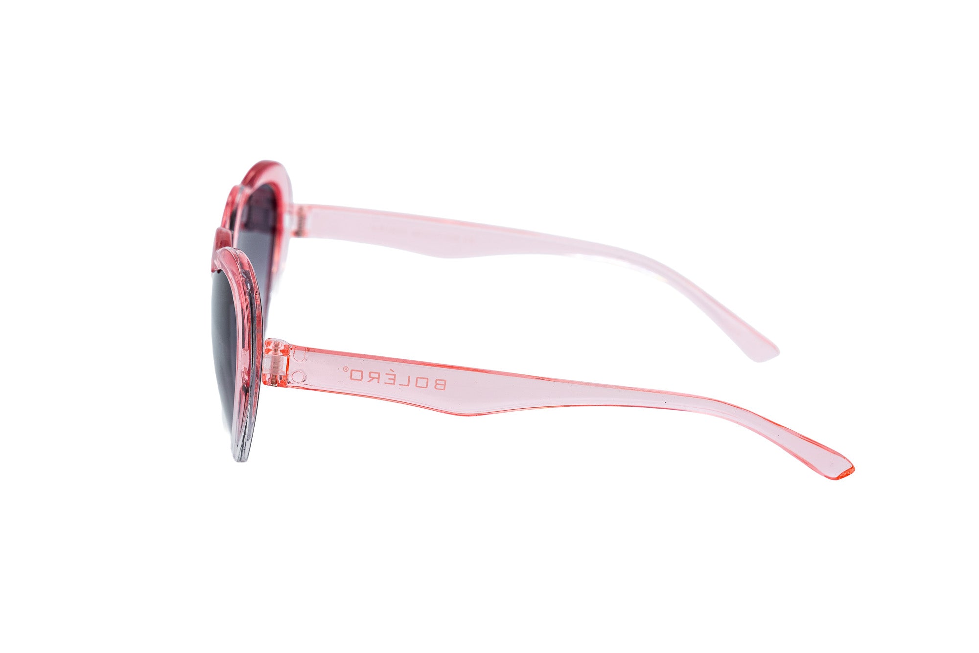 Amorini by Bolero Eyewear pink kids heart-shaped sunglasses with ombré frame
frame side angle view