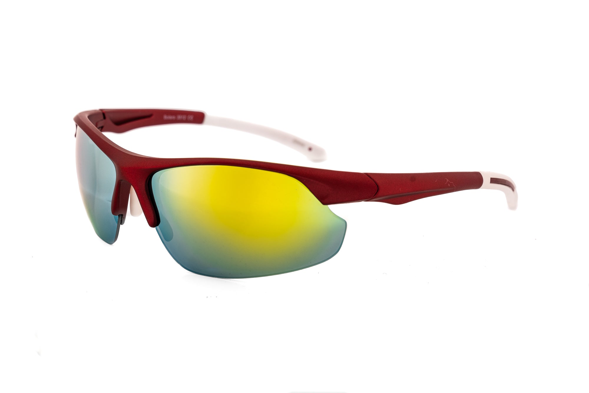 Apex wraparound sport sunglasses with mirrored UV protection lenses