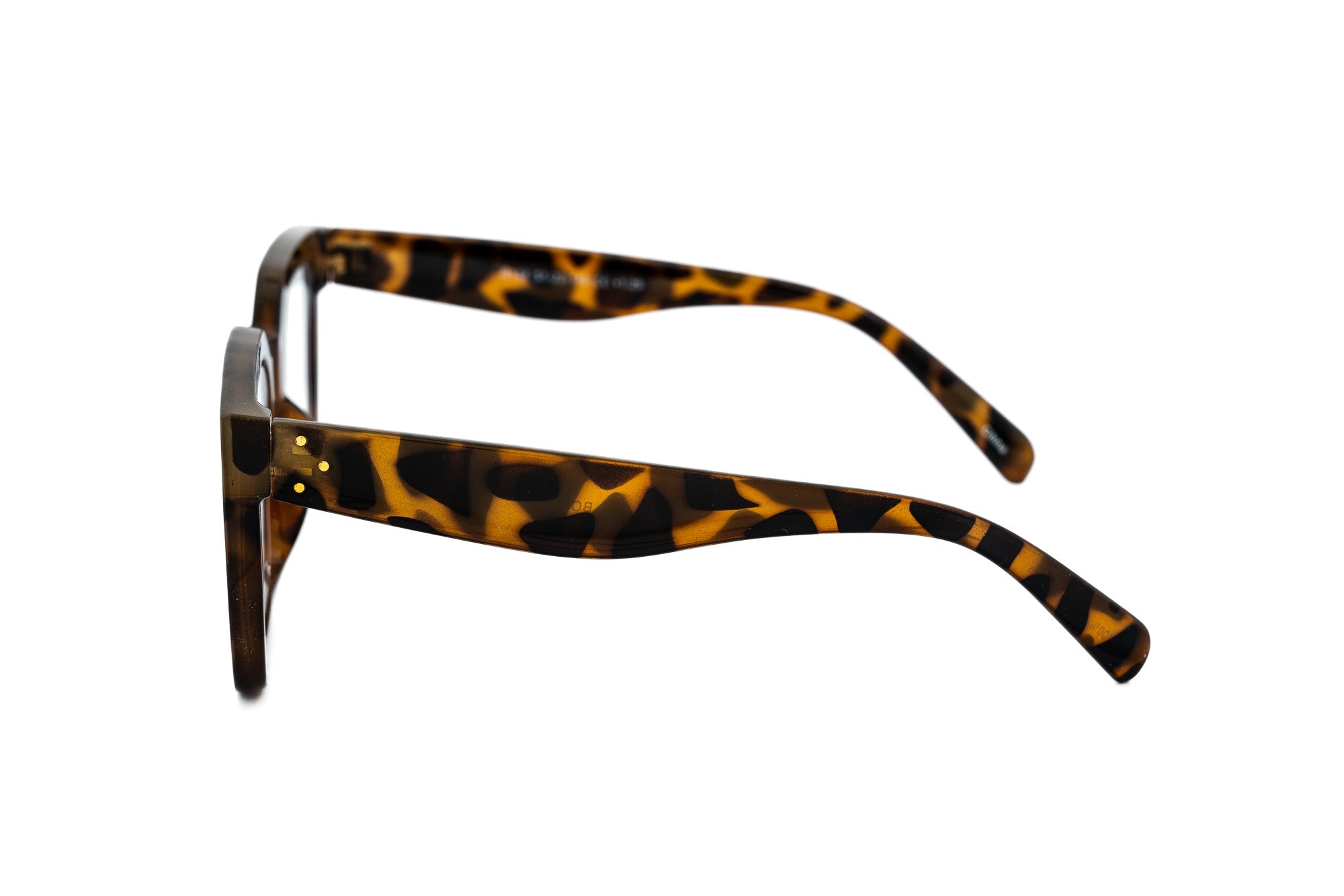 Ardenmoor by Bolero Eyewear oversized square reading glasses in tortoise acetate side angle view