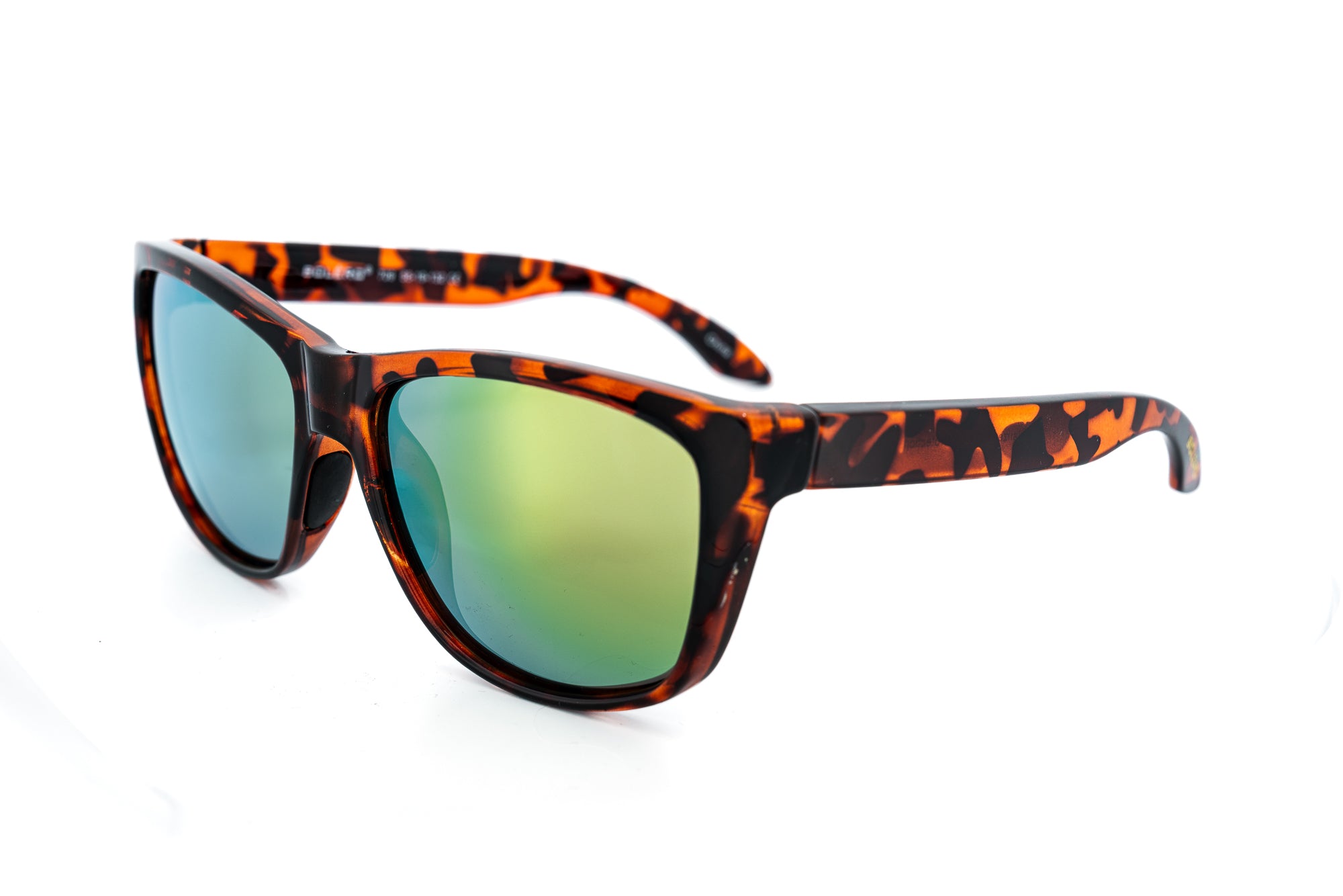 Tortoise frame Arvado sunglasses with yellow mirror polarized lenses