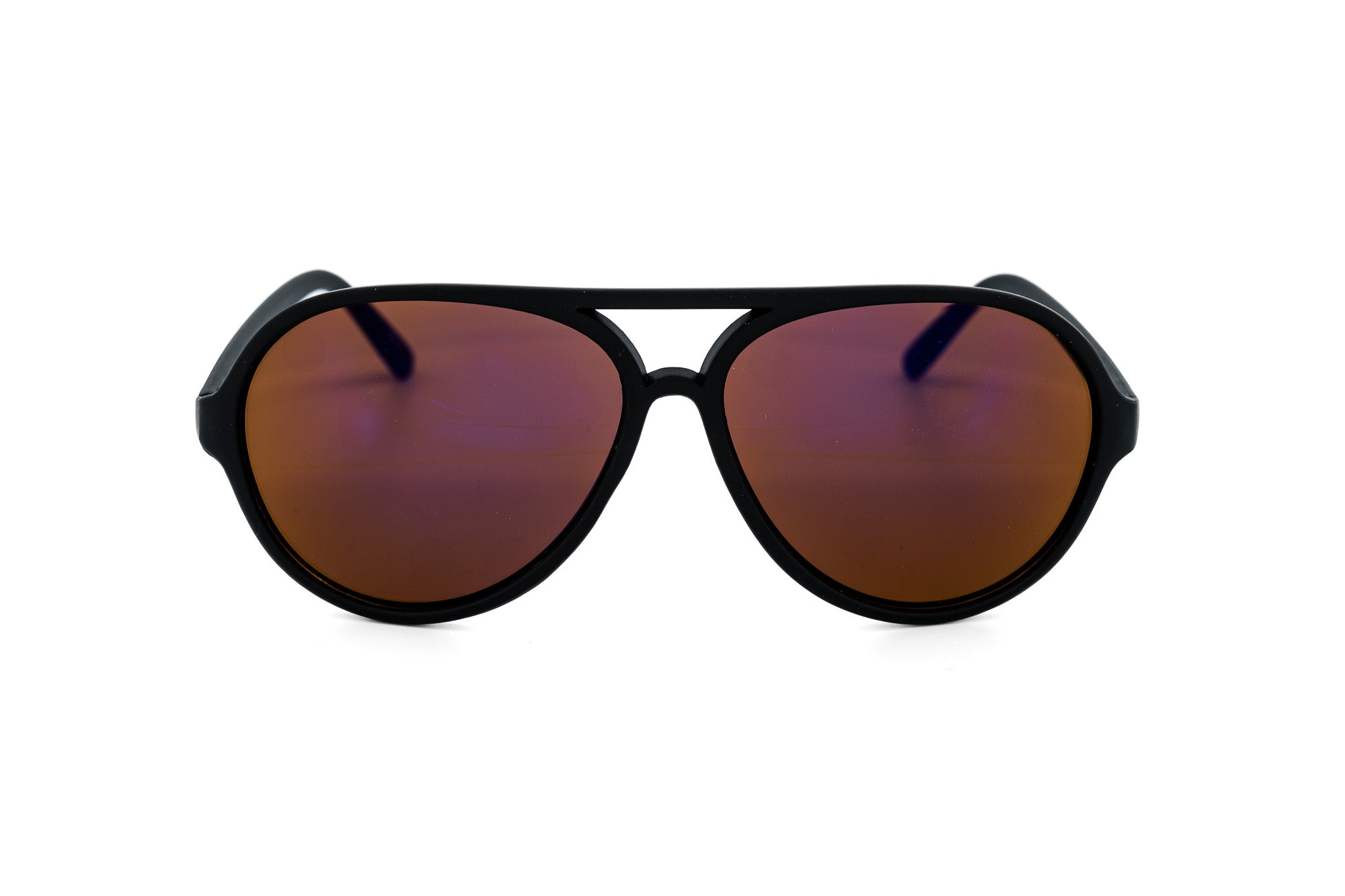 Aspen kids sunglasses by Bolero Eyewear in black frame with UV-protection lenses
front angle view