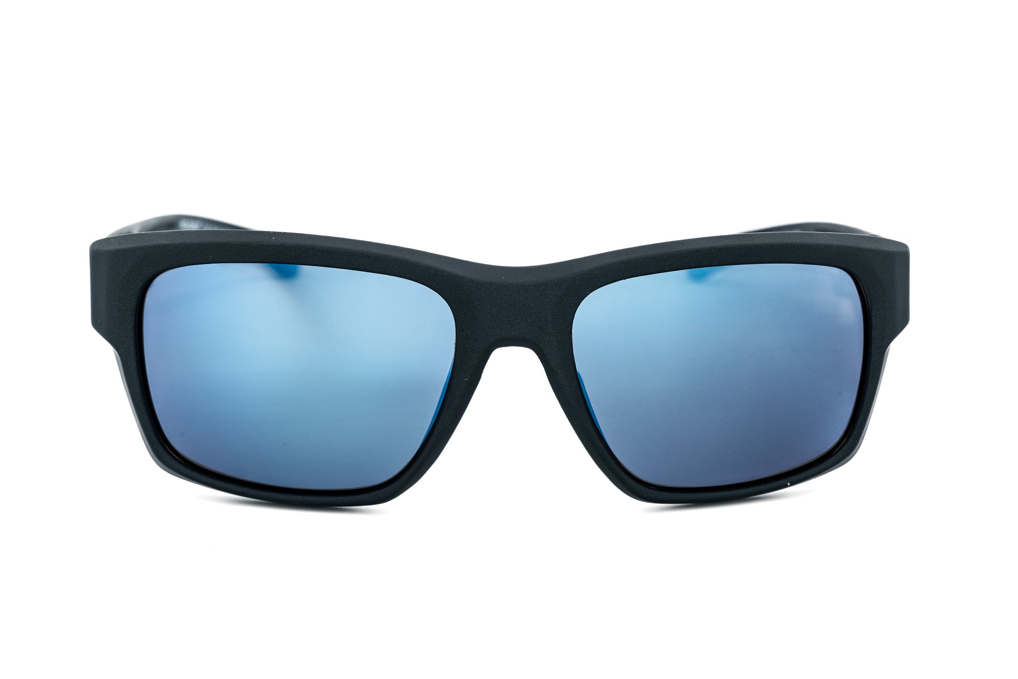 Calvado by Bolero Eyewear black floating sunglasses with polarized blue lenses front angle view