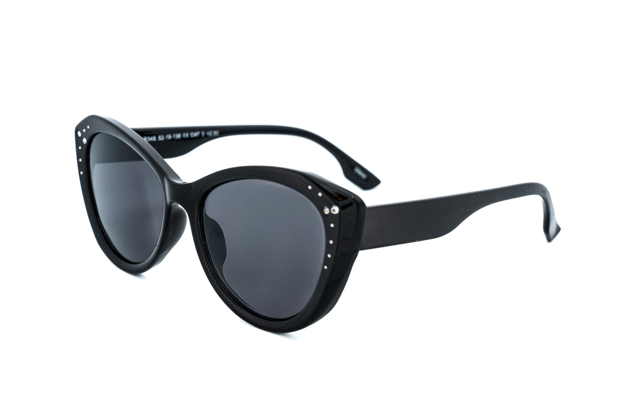 Celvee by Bolero Eyewear black cat-eye sun readers with crystal-accented frame