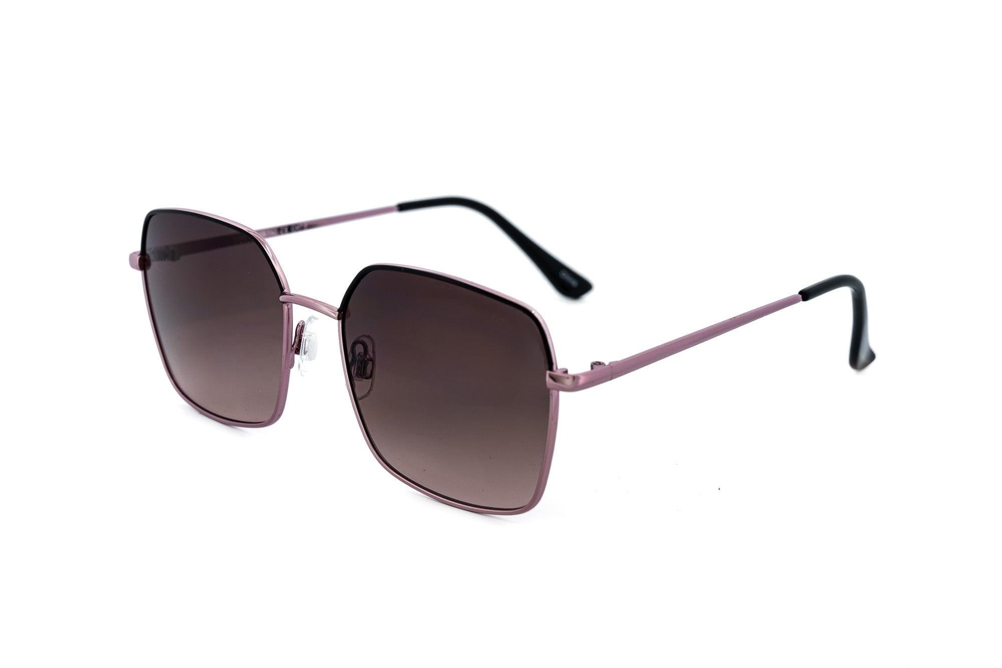 Cerselle by Bolero Eyewear square sunglasses in purple with lightweight metal temples and gradient smoke lenses