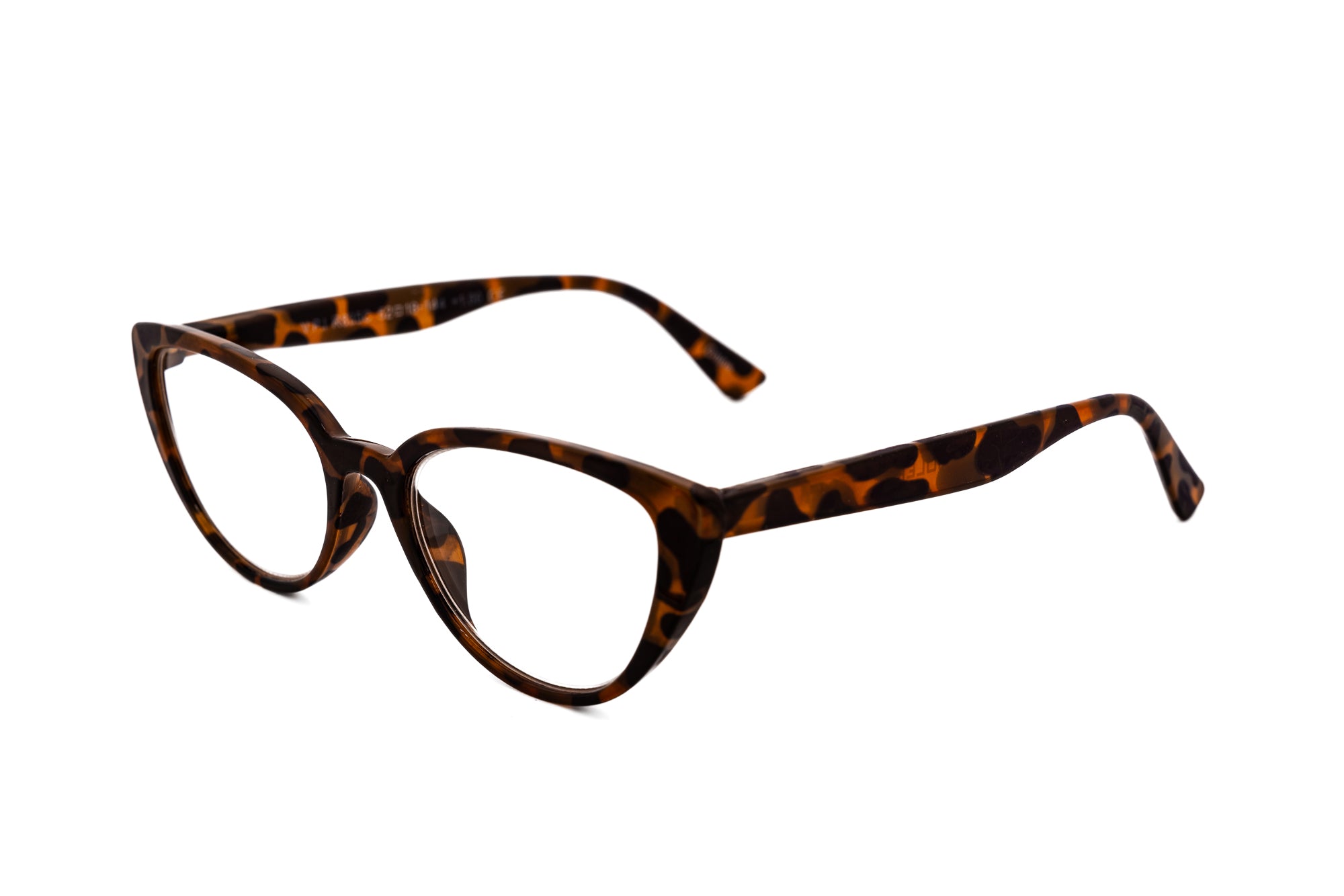 Colette by Bolero Eyewear cat-eye reading glasses in tortoise brown with sculptural rounded frame