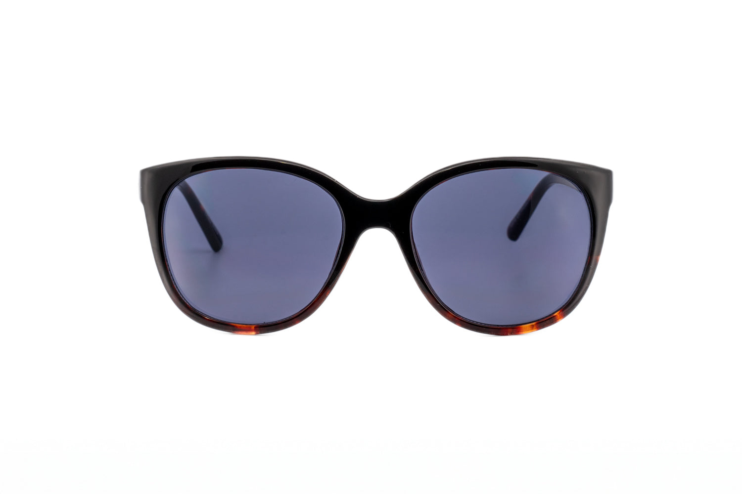 Doralia by Bolero Eyewear tortoise round sunglasses with non-polarized lenses front angle view