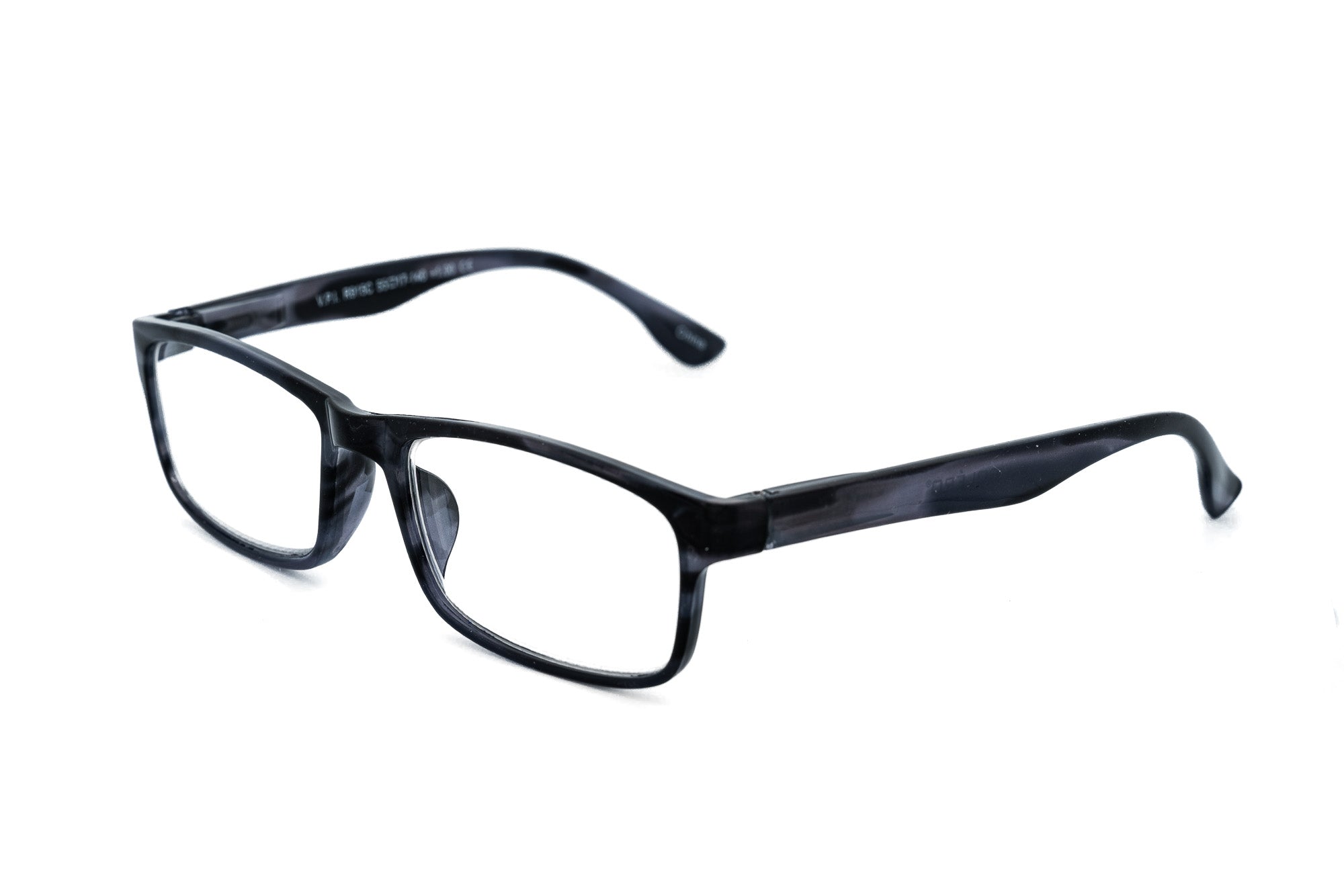 Fedorra by Bolero Eyewear reading glasses in black with slim rectangular silhouette