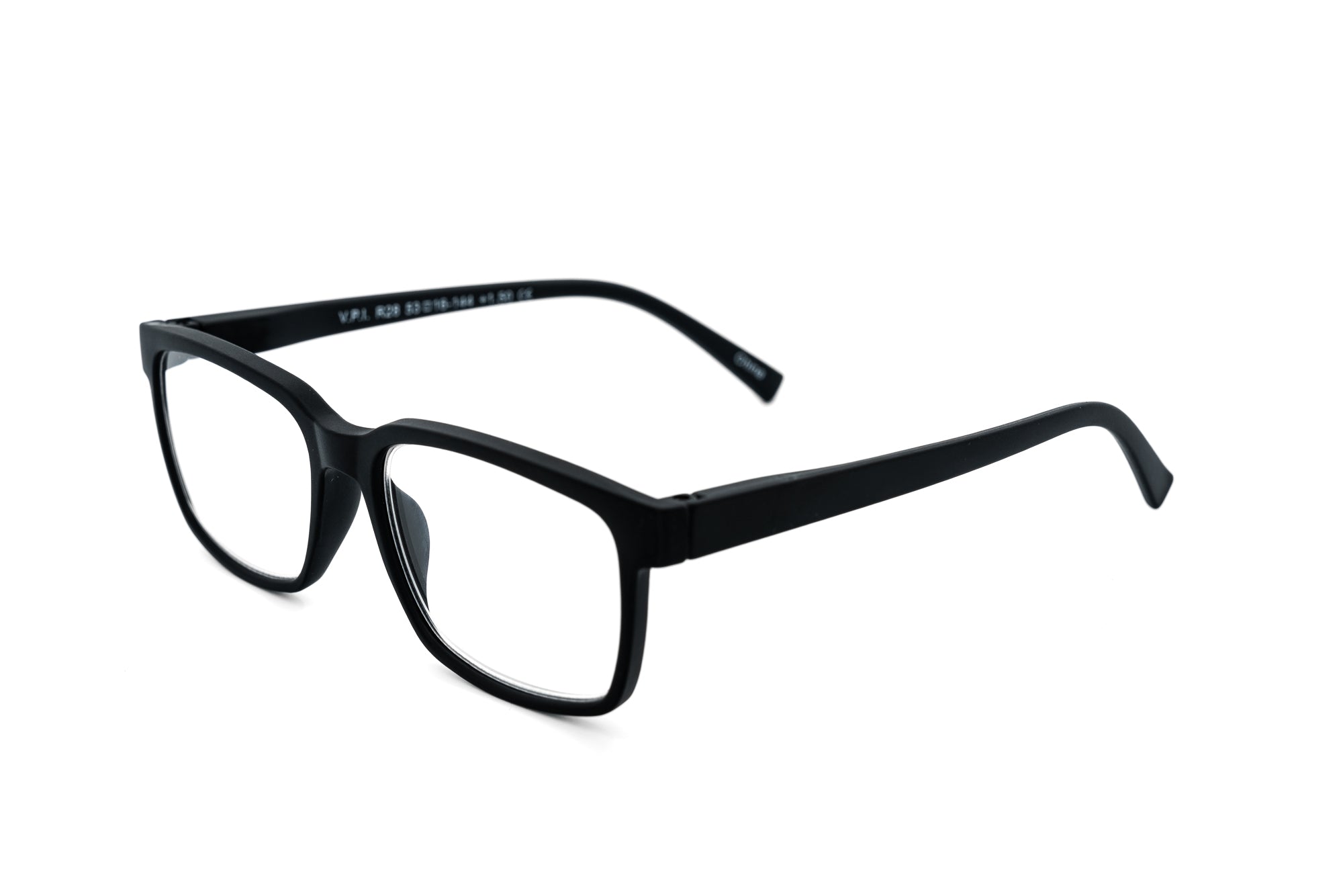 Henrik by Bolero Eyewear black rectangular men’s reading glasses with lightweight polycarbonate frame