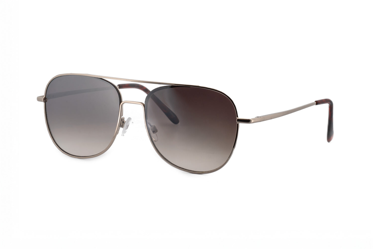 Jett by Bolero Eyewear gunmetal aviator sunglasses with gradient gray lenses and lightweight metal frame