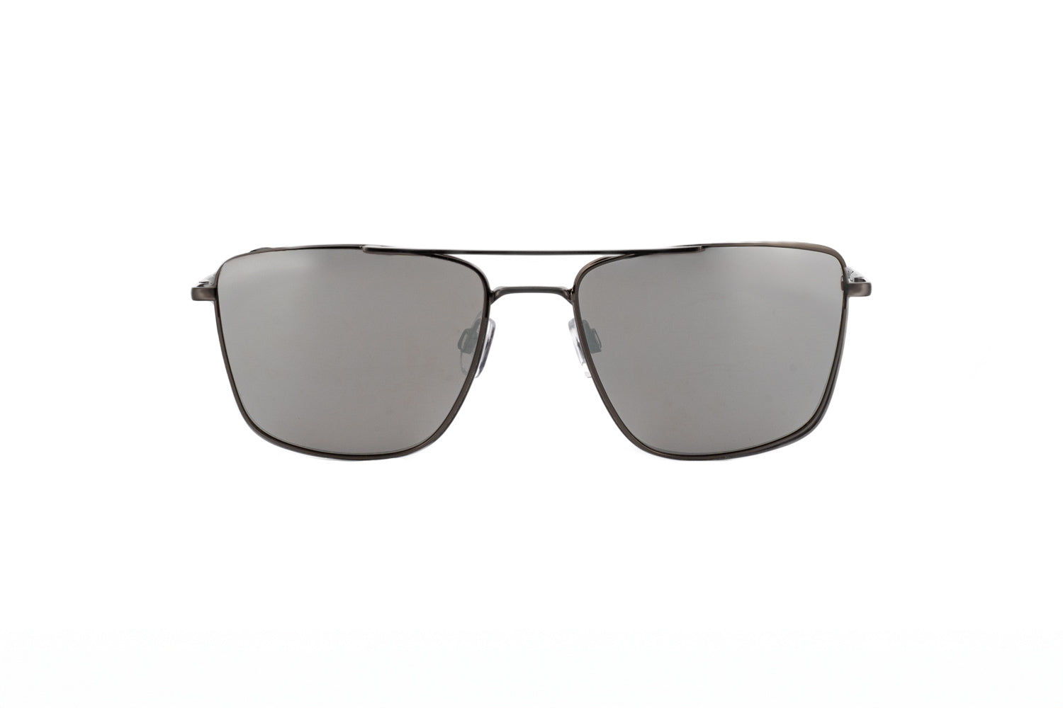 Kaelix by Bolero Eyewear metal aviator sunglasses with square polarized silver mirror lenses front angle view