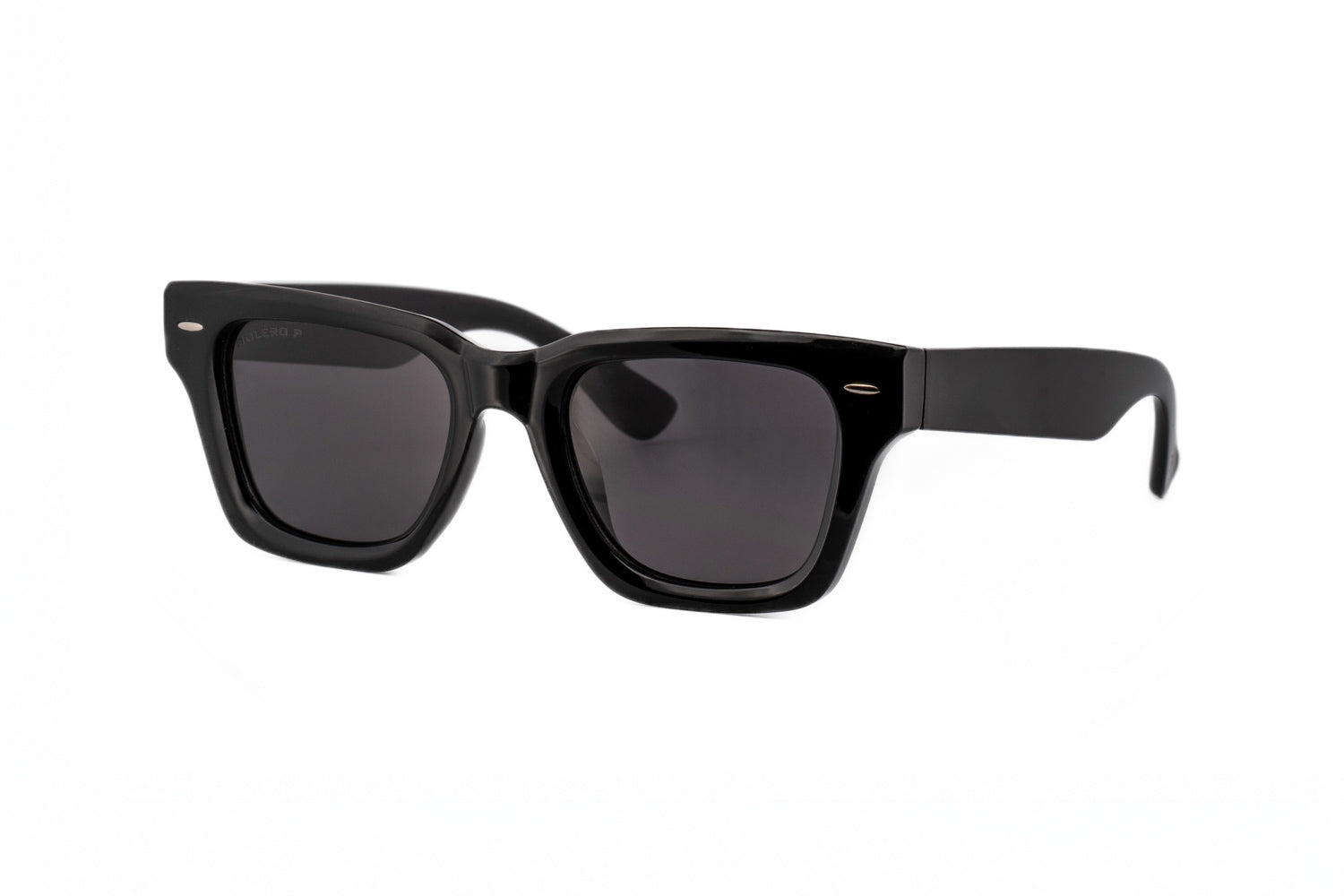 Knox by Bolero Eyewear black angular sunglasses with smoke UV lenses