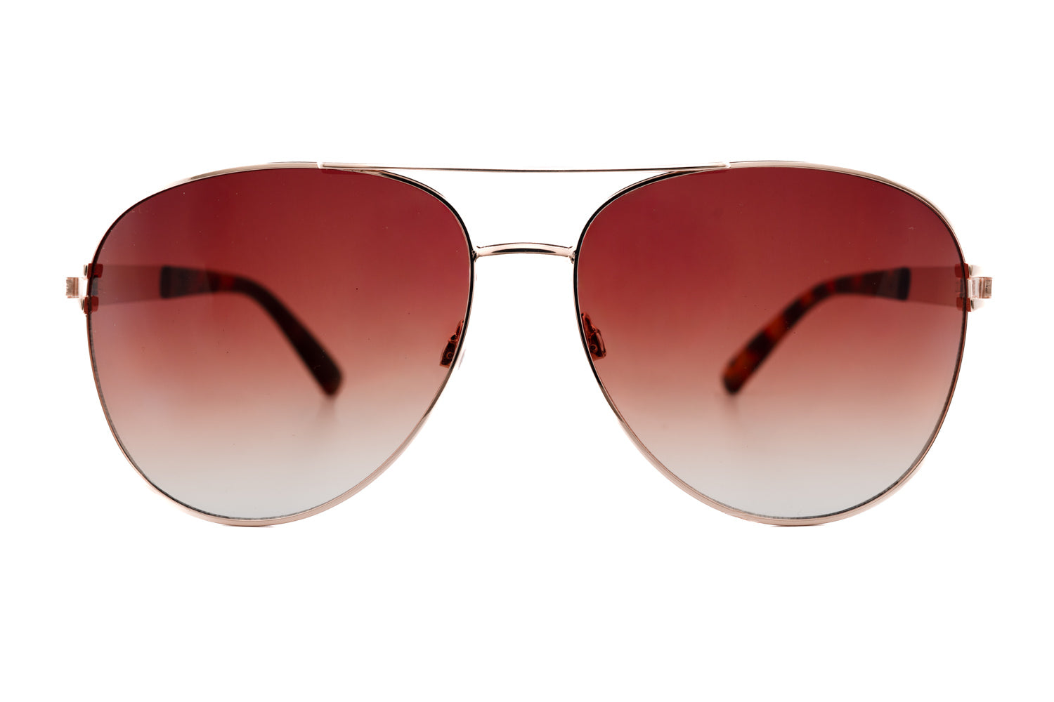 Lexie by Boléro Eyewear gradient aviator sunglasses with metal frame and UV lenses front angle view