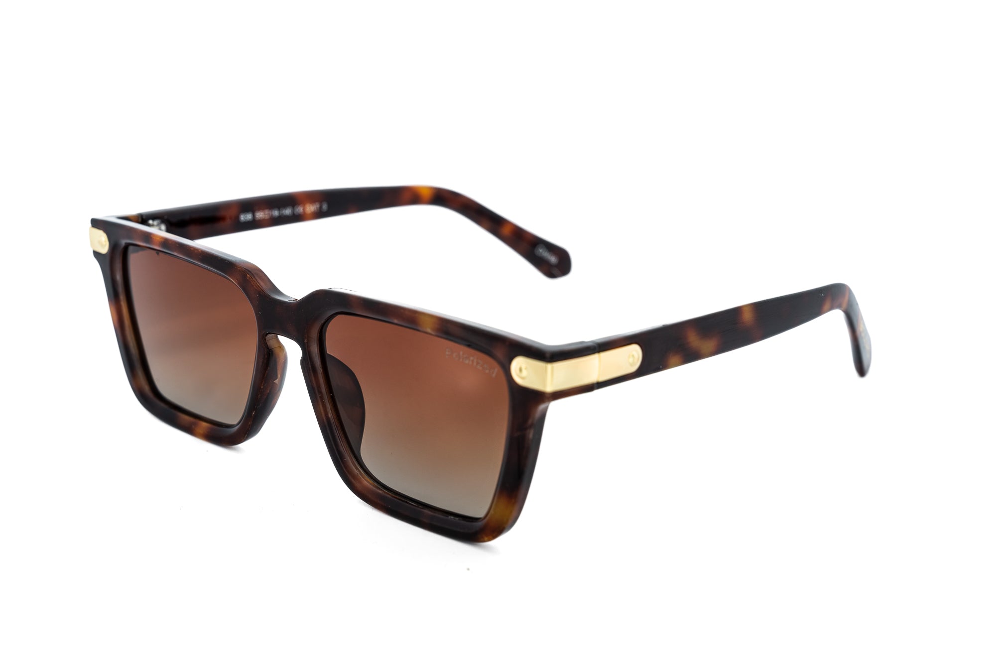 Marcero tortoise square sunglasses with polarized brown lenses by Bolero Eyewear