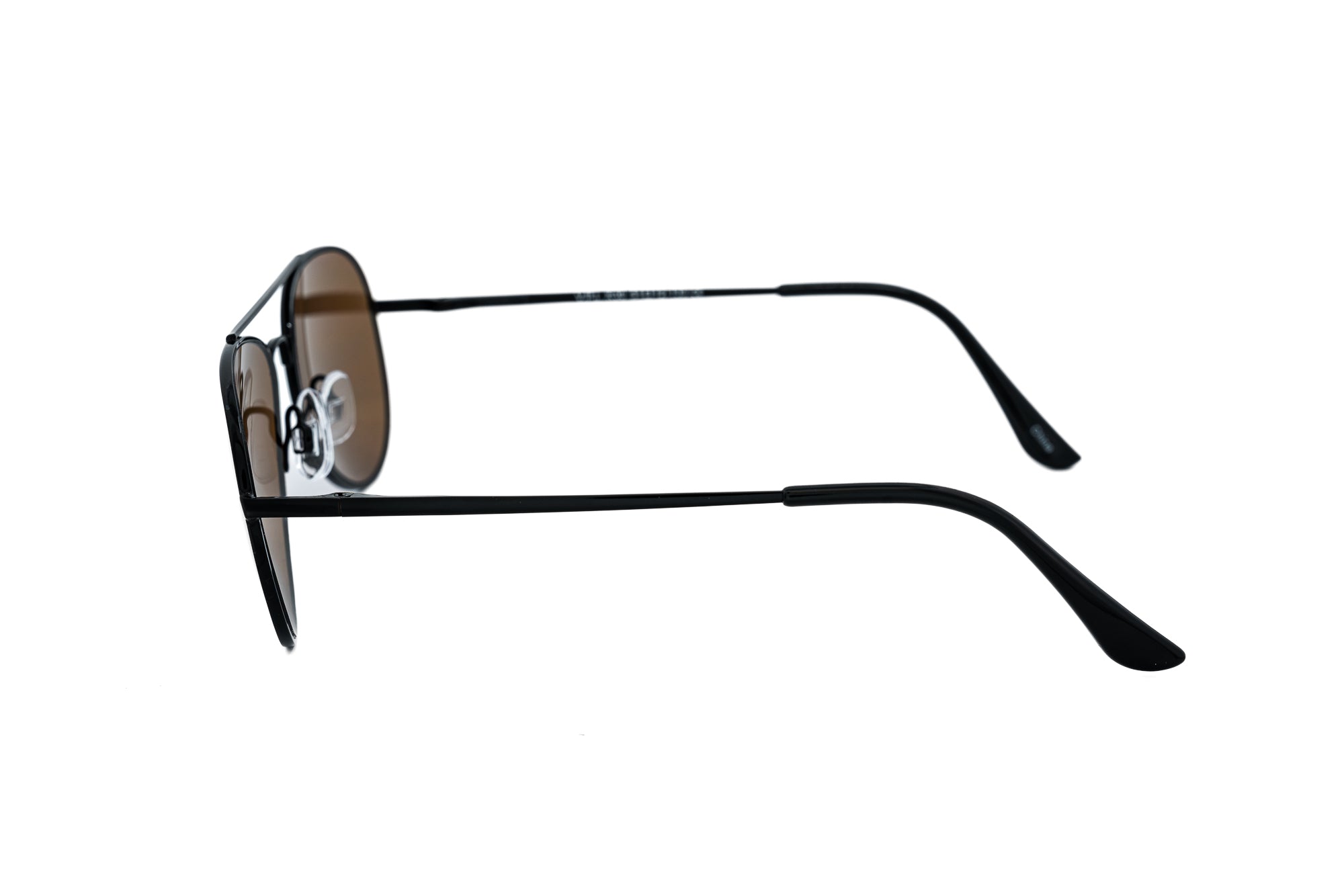 Minair by Bolero Eyewear kids aviator sunglasses in black with blue mirrored lenses side angle view