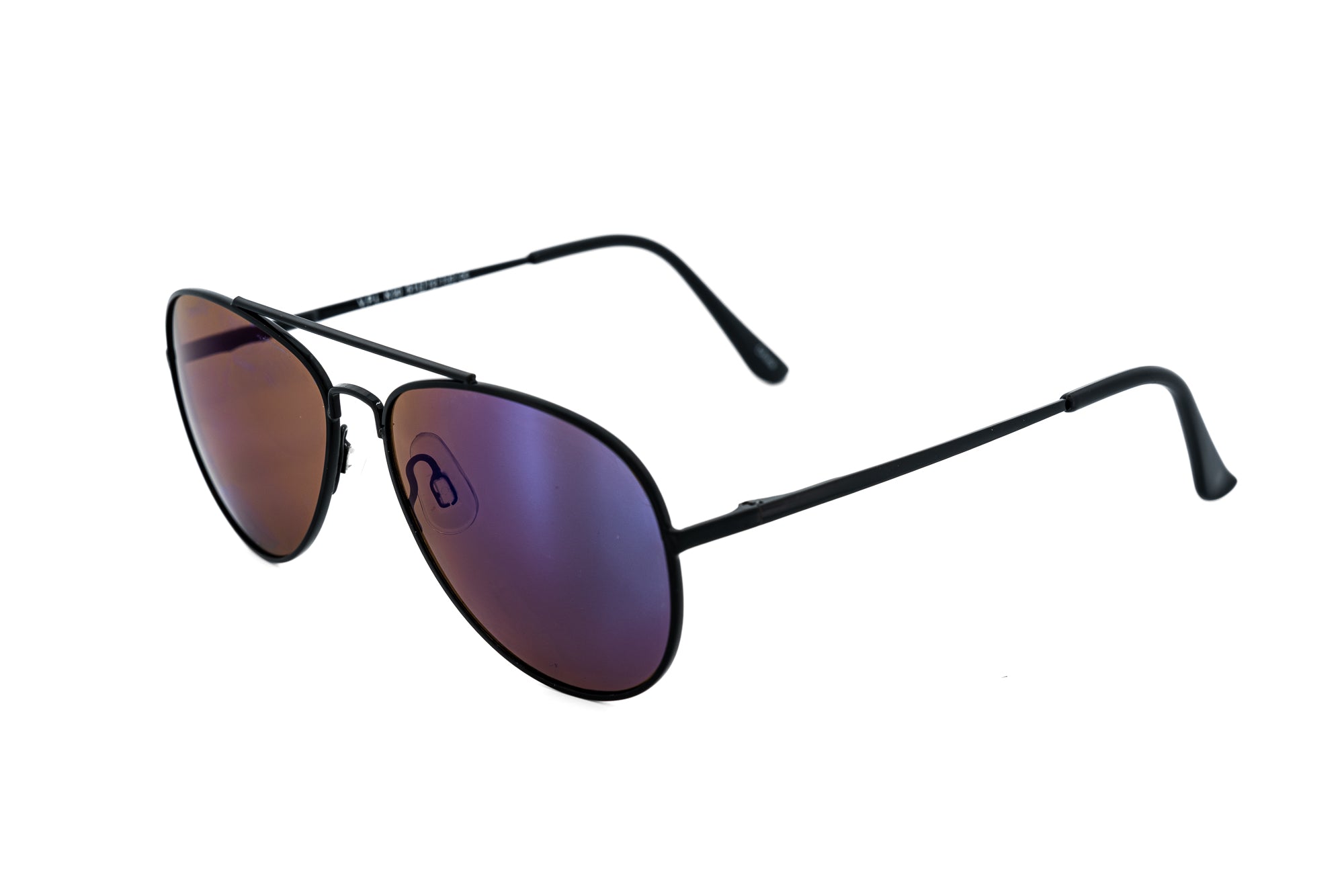 Minair by Bolero Eyewear kids aviator sunglasses in black with blue mirrored lenses