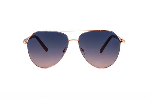 Monroe aviator sunglasses in rose pink with gold-tone metal frame and gradient UV lenses by Bolero Eyewear