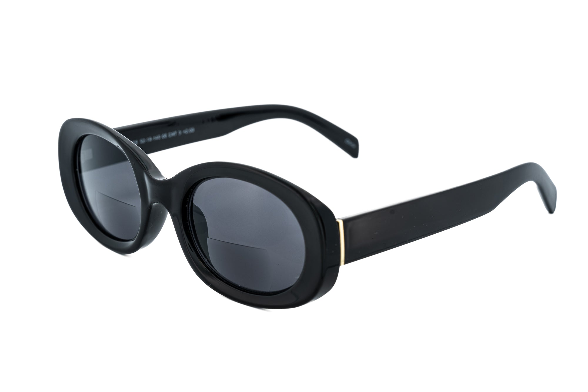 Orlena by Bolero Eyewear black vintage round sun readers with UV tinted lenses