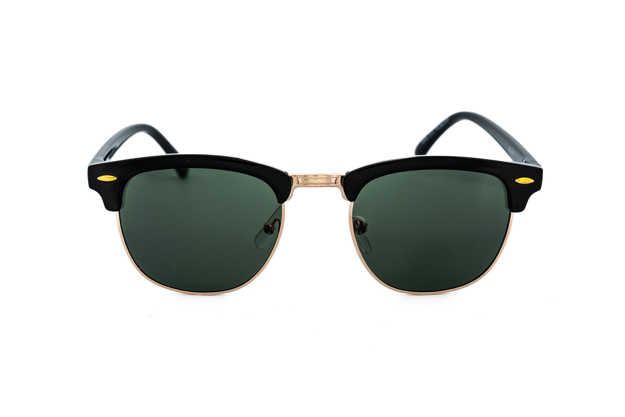 Ruvell by Bolero Eyewear black browline sunglasses with UV-protective lenses front angle view