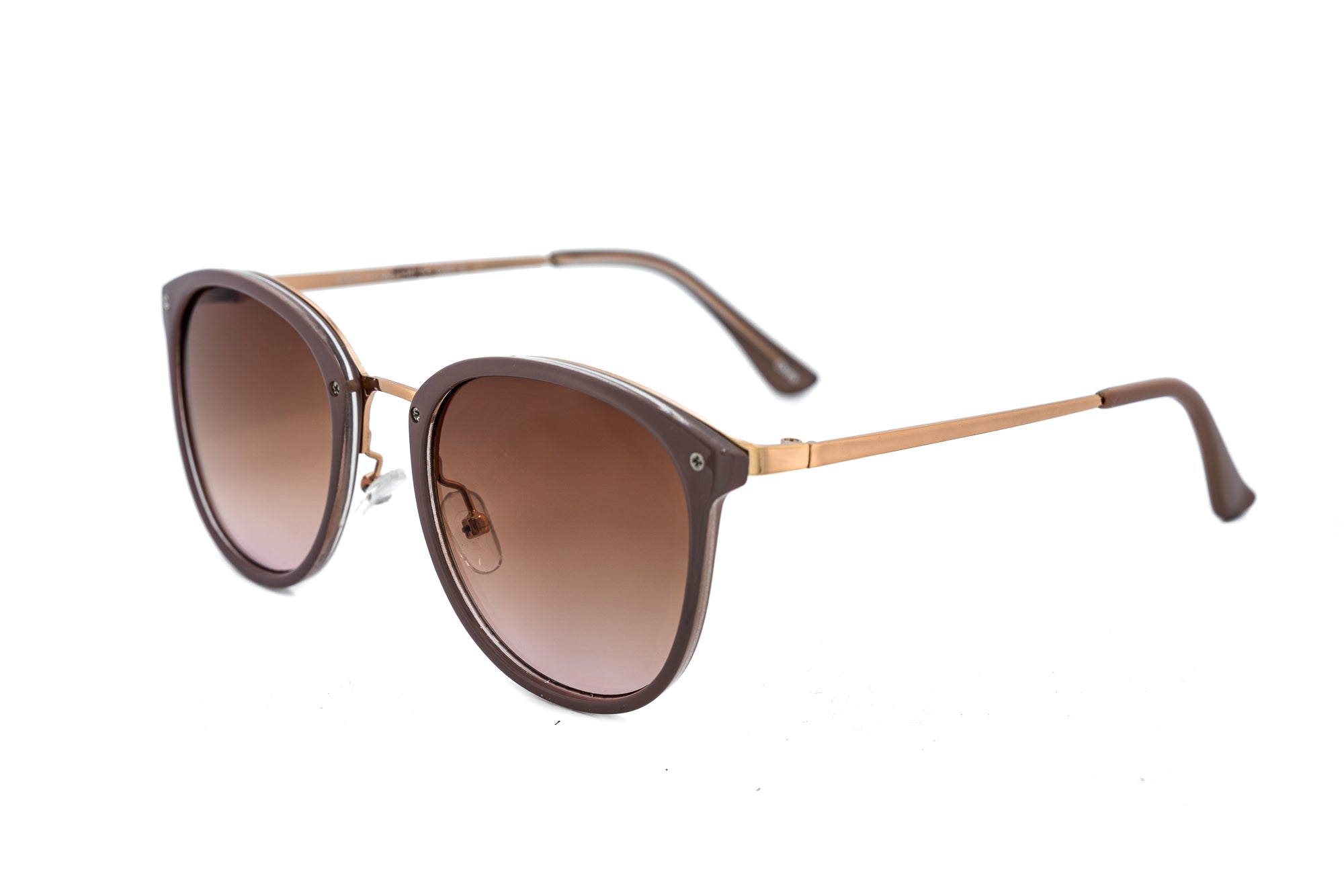 Soraya by Bolero Eyewear Nude brown Soraya rounded sunglasses with lightweight UV lenses