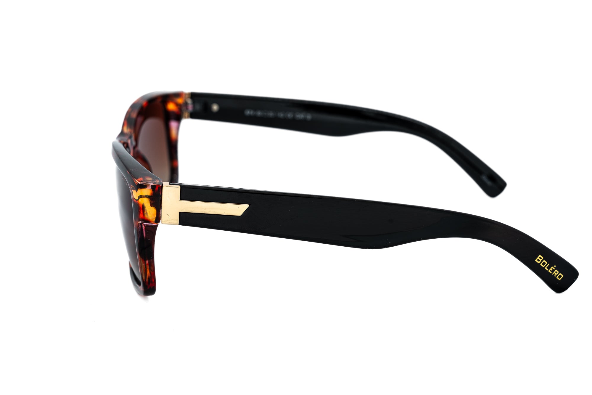 Tortoise Strade polarized sunglasses with brown lenses and athletic-inspired design side angle view