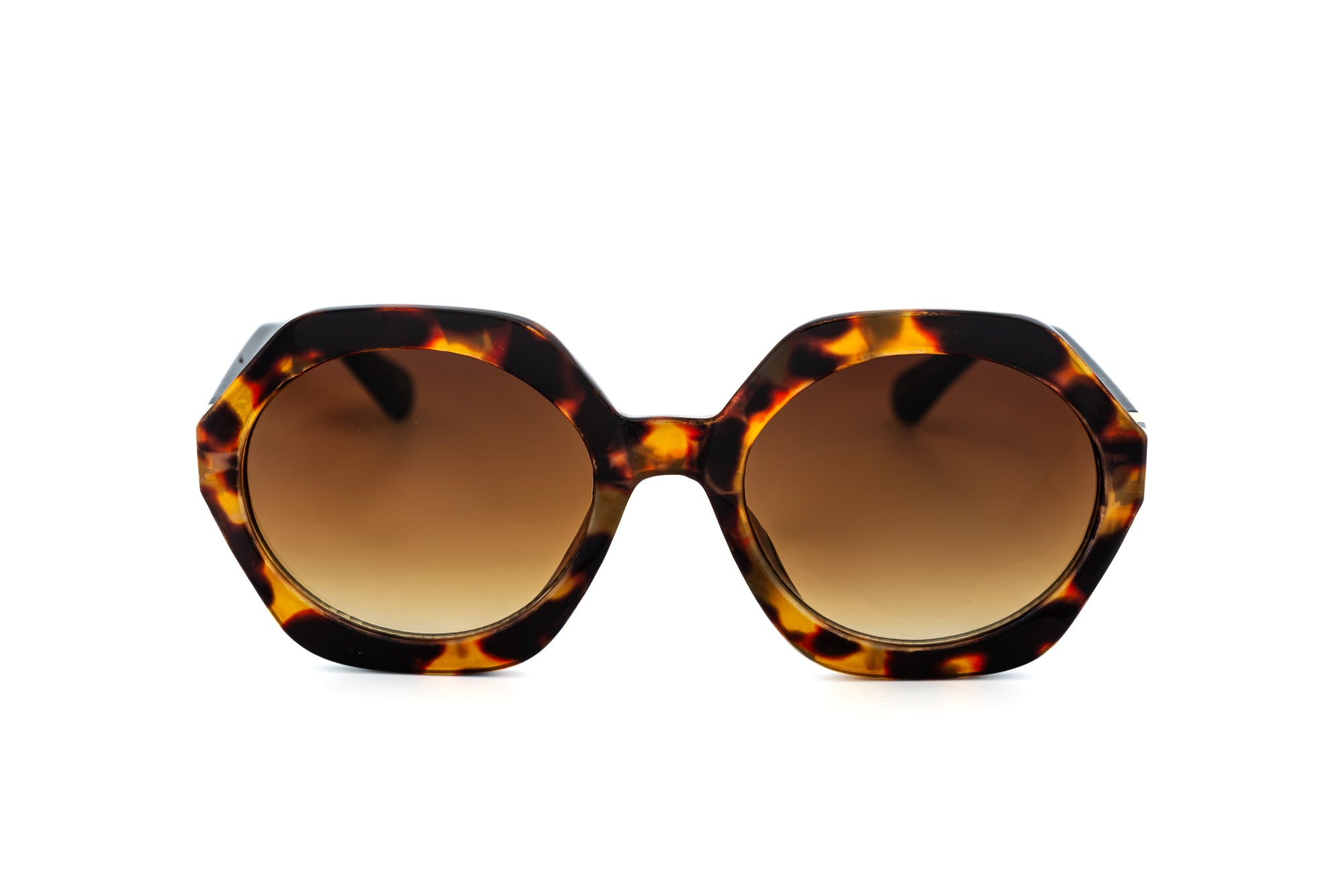 Virelle by Bolero Eyewear tortoise sunglasses in premium acetate with UV protection front angle view