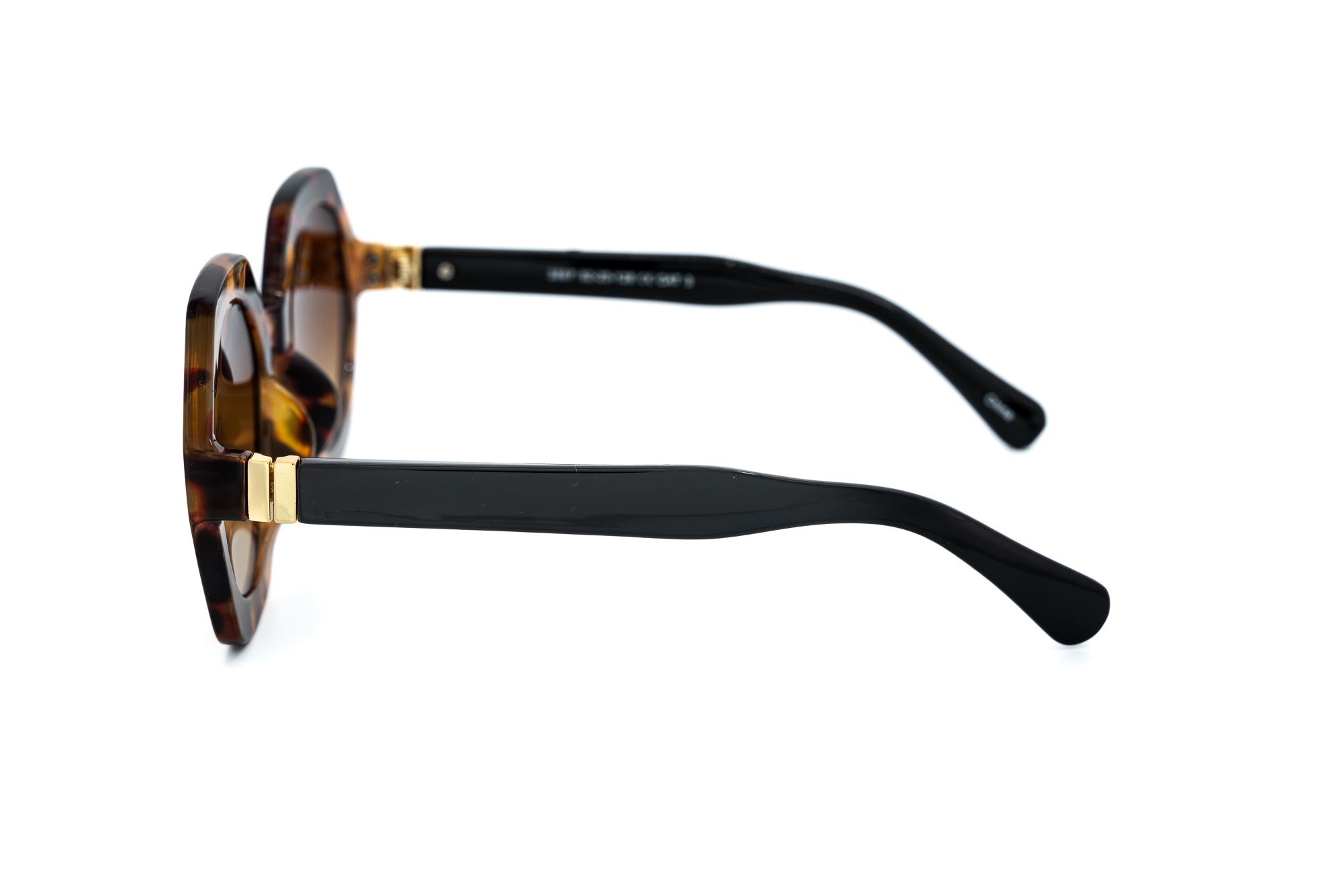 Virelle by Bolero Eyewear tortoise sunglasses in premium acetate with UV protection side angle view