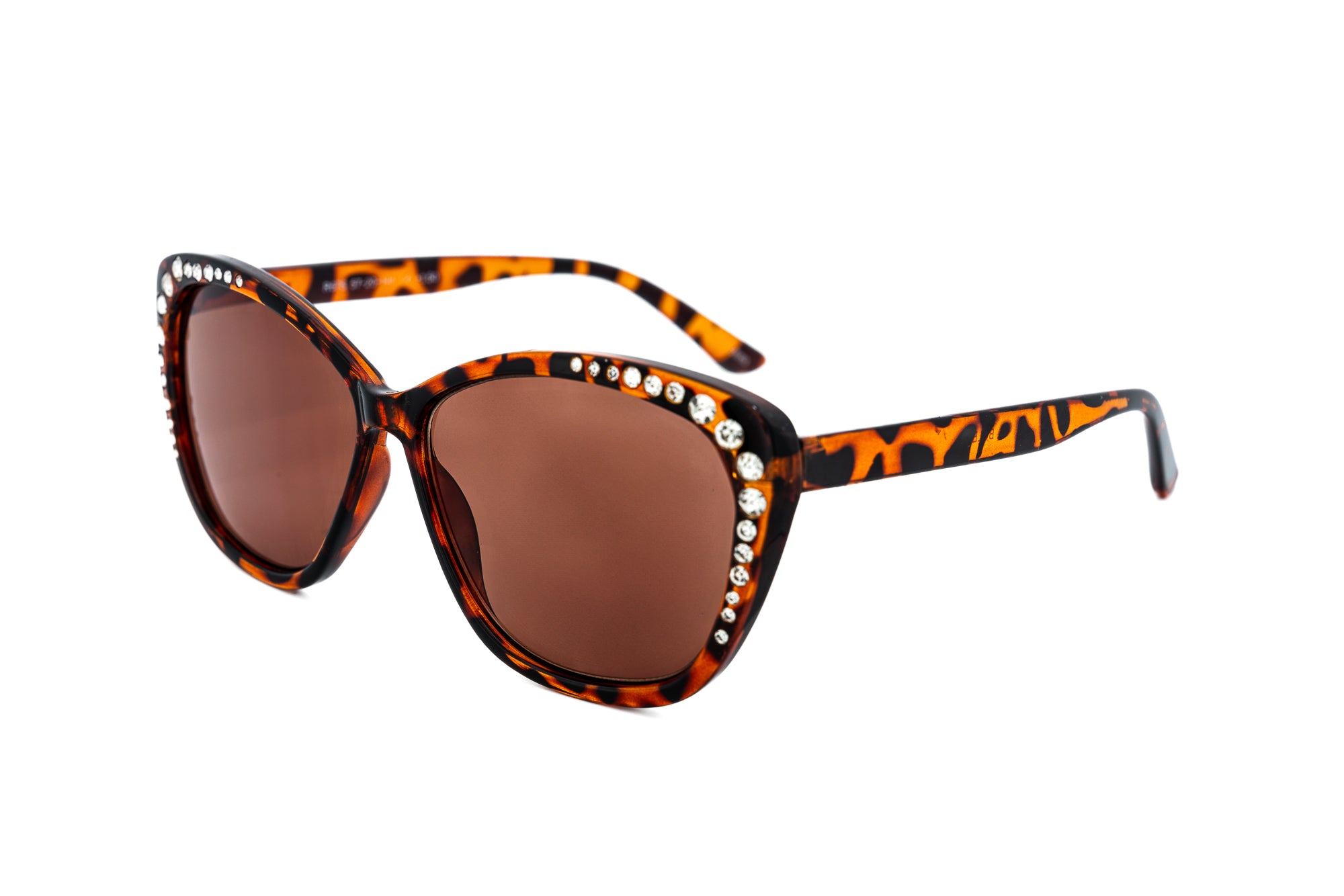 Vivienne by Bolero Eyewear tortoiseshell cat-eye sun readers with crystal detailing