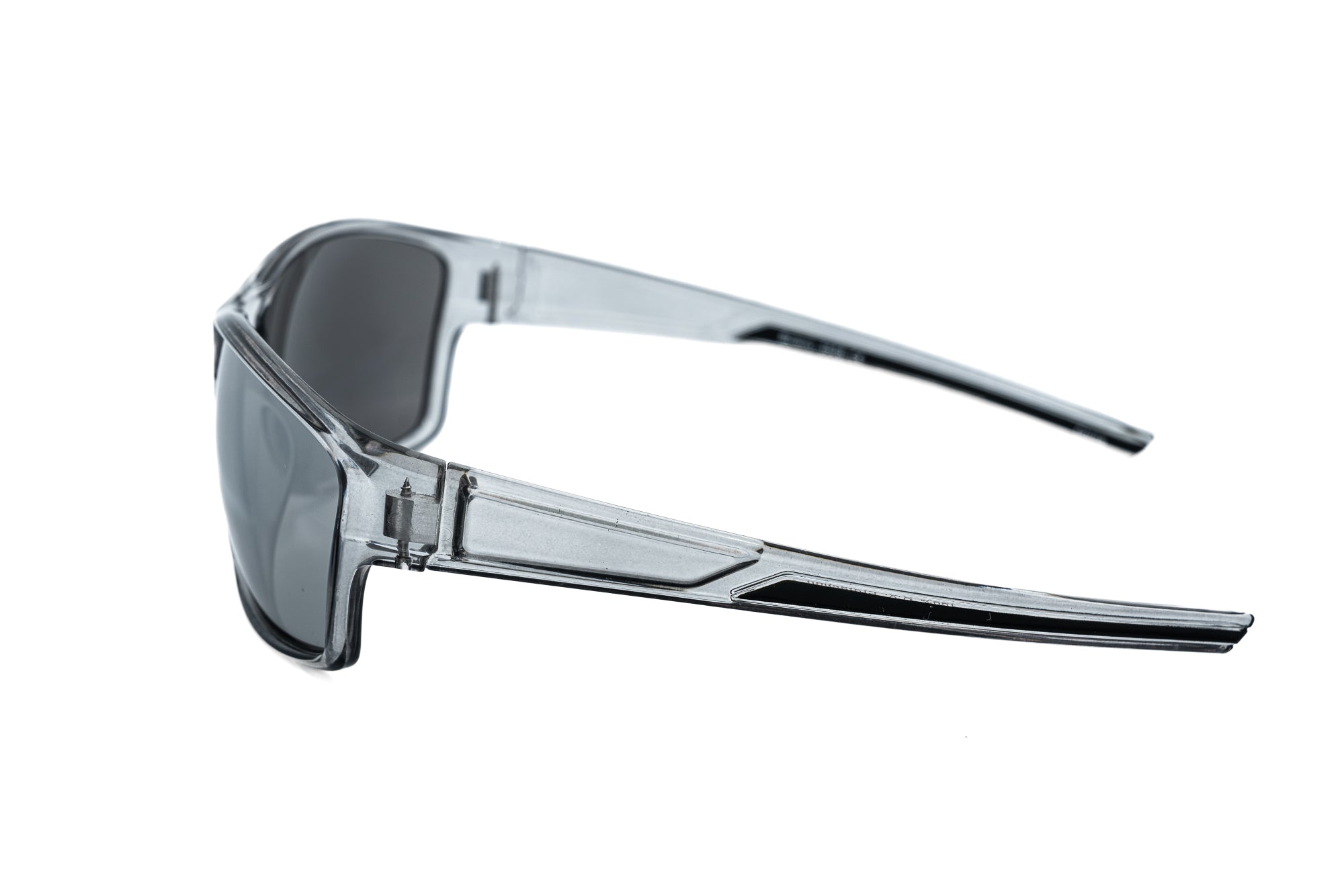 Vortex by Bolero Eyewear silver sport frame with silver mirror lens side angle view