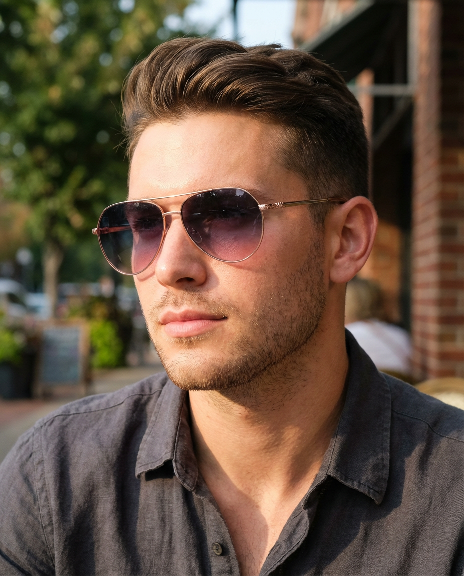 Monroe – Rose Gold Aviator Sunglasses | Bolero Eyewear