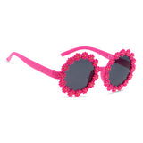 Boléro Kids Sunglasses Style K16 Pink Frame with Flowers