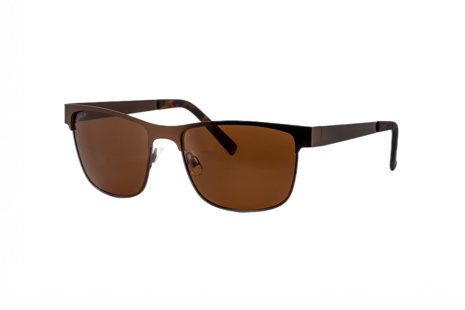 Alestró polarized aviator sunglasses brown frame with brown UV lenses