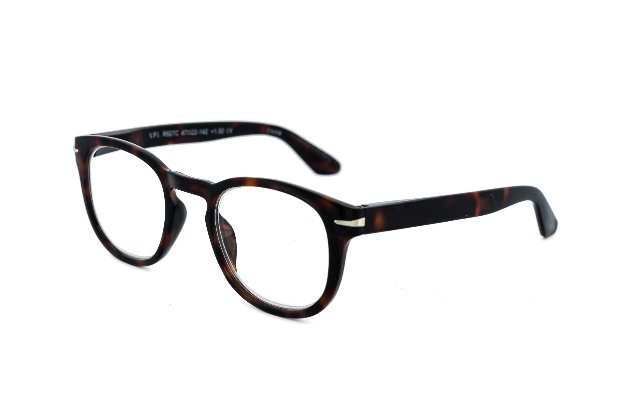 Ambra by Bolero Eyewear tortoise round reading glasses with polycarbonate frame and soft sculpted shape
