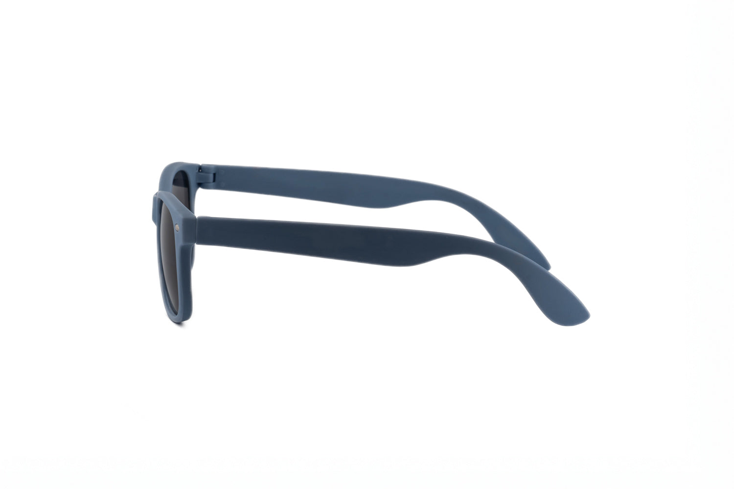 Breeze by Bolero Eyewear kids sunglasses in blue with soft-touch frame and UV-protective smoke lenses
side angle view