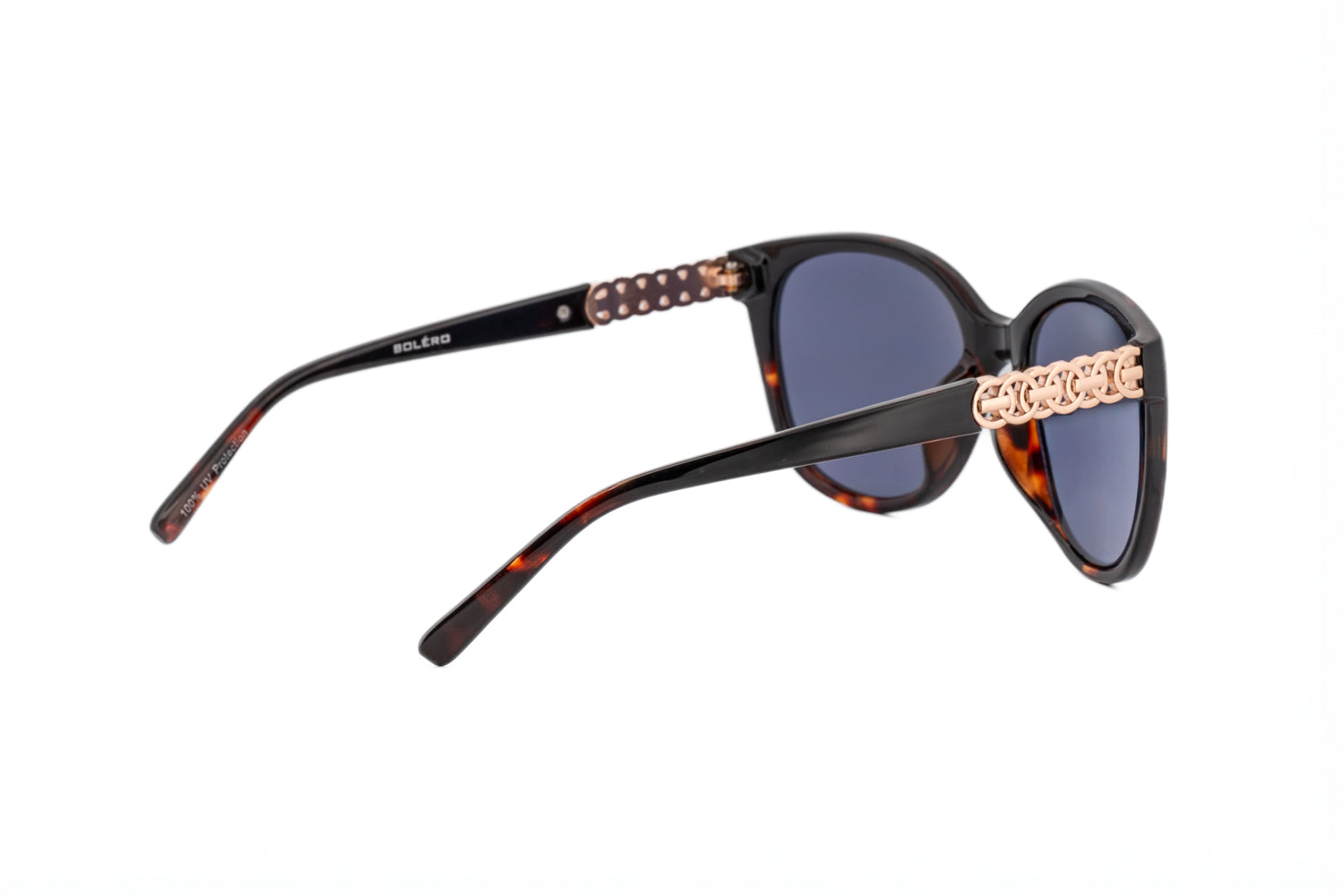 Doralia by Bolero Eyewear tortoise round sunglasses with non-polarized lenses