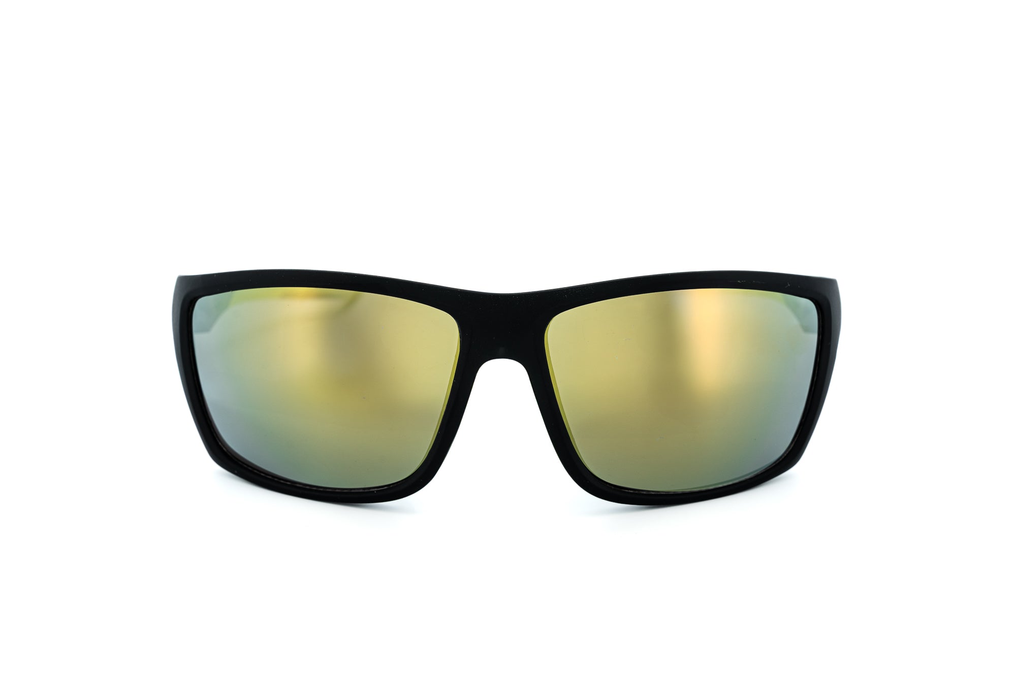 Falcor by Bolero Eyewear sport sunglasses with mirrored lenses and wraparound frame front angle view