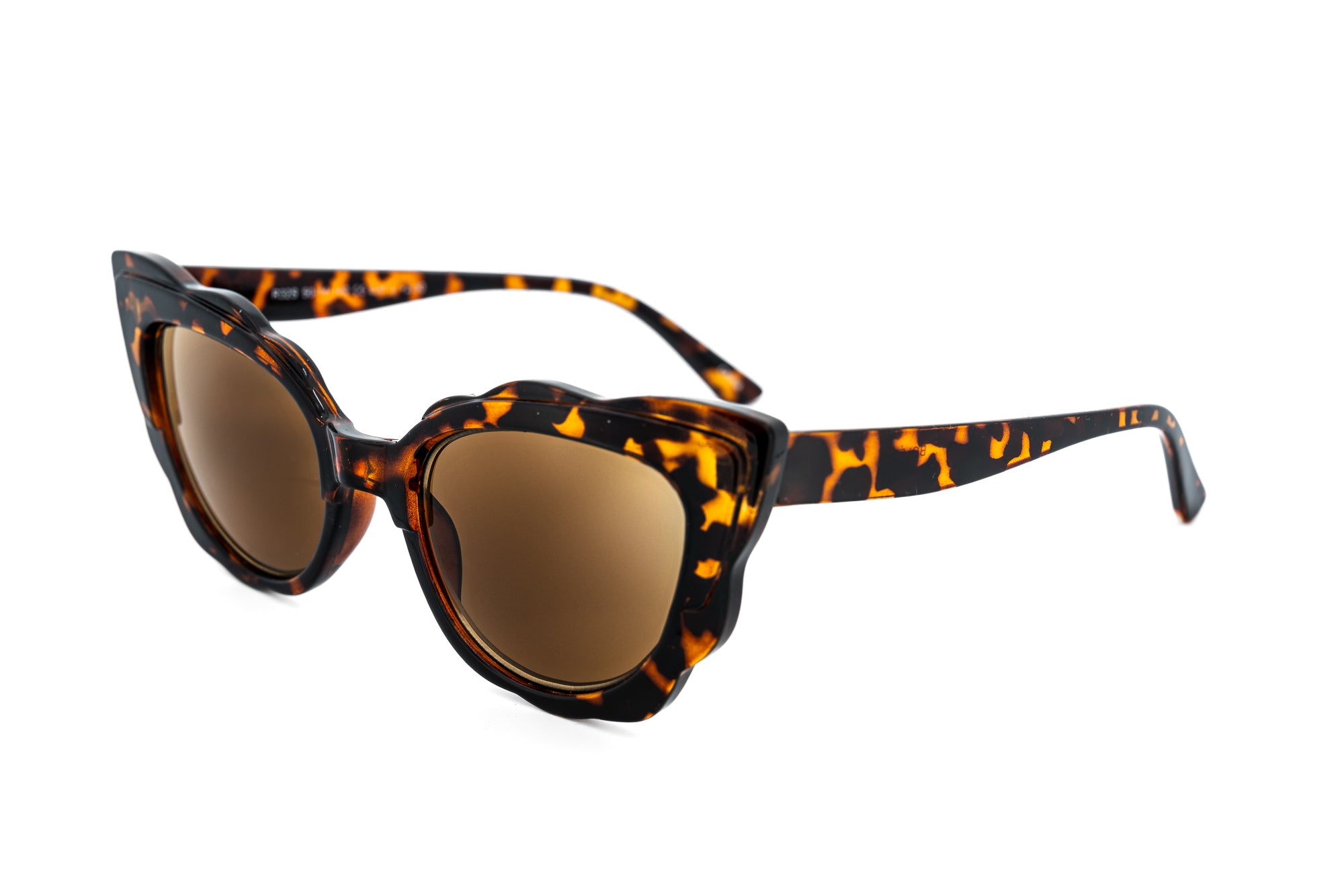 Floriva tortoise cat-eye sun readers by Bolero Eyewear with brown UV lenses