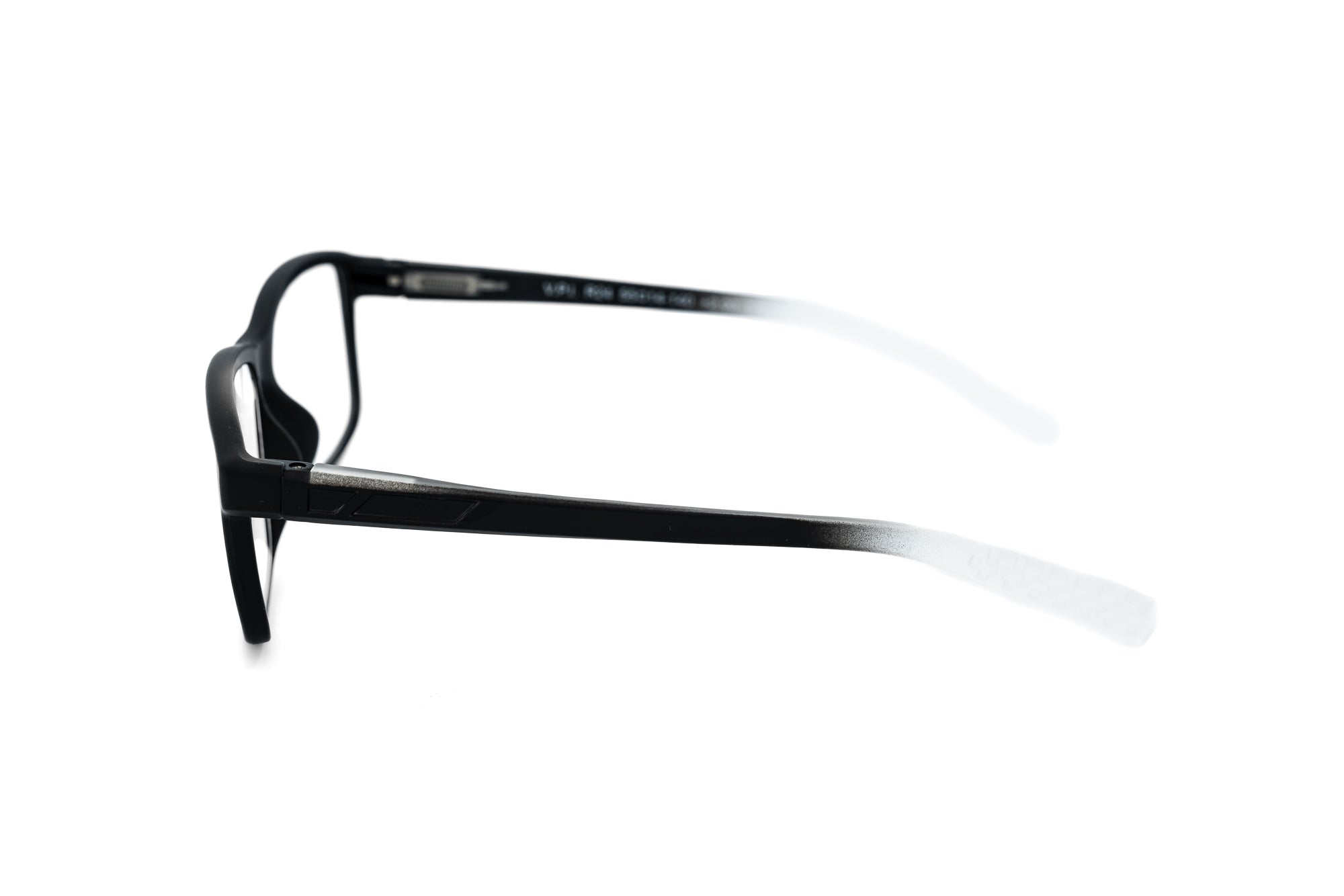 Holloran by Bolero Eyewear rectangular black reading glasses with lightweight polycarbonate frame side angle view
