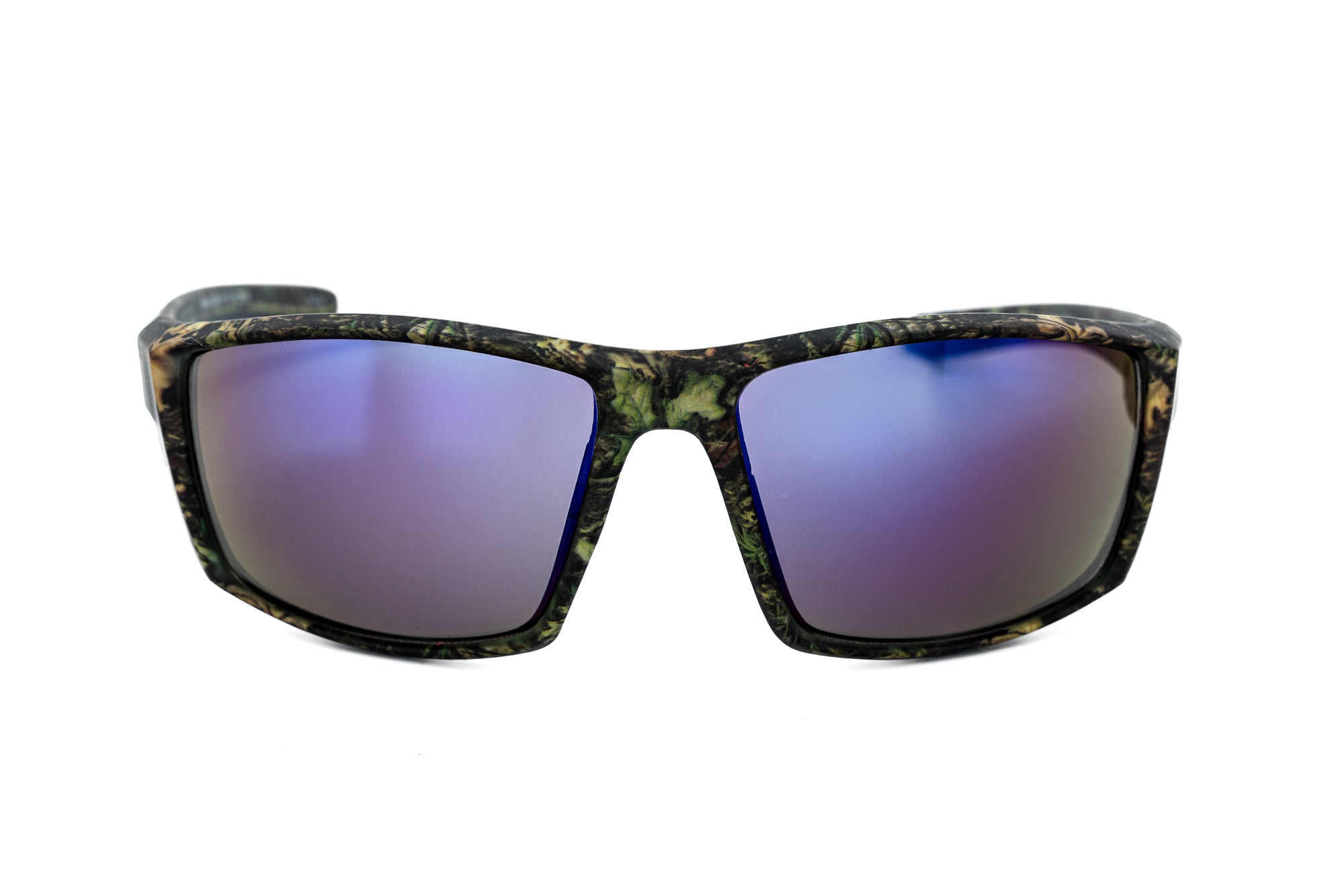 Hunter by Bolero Eyewear Outdoor performance camo sunglasses with UV lenses front angle view
