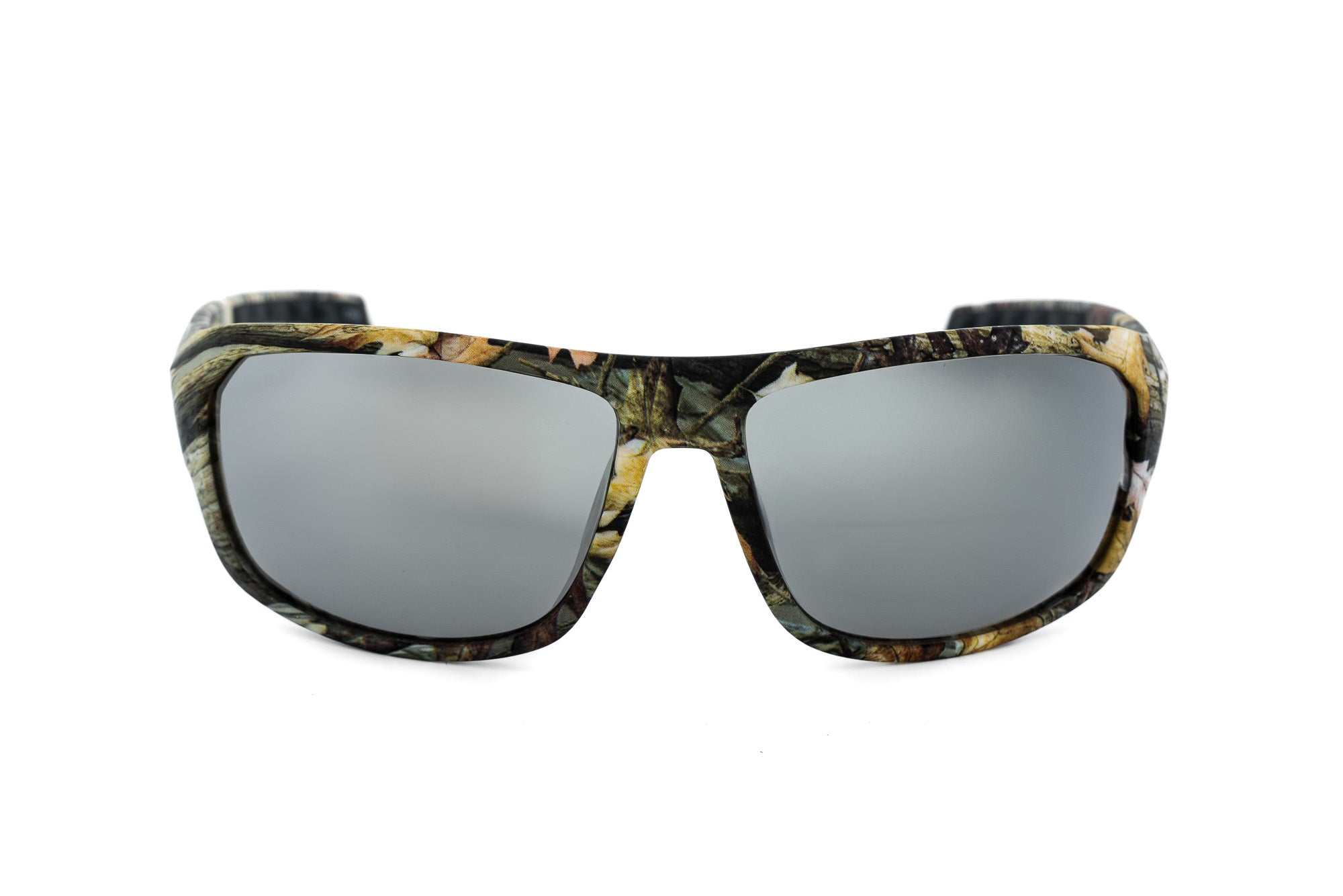 Hunter by Bolero Eyewear sunglasses in camo frame with full-coverage sport lenses front angle view