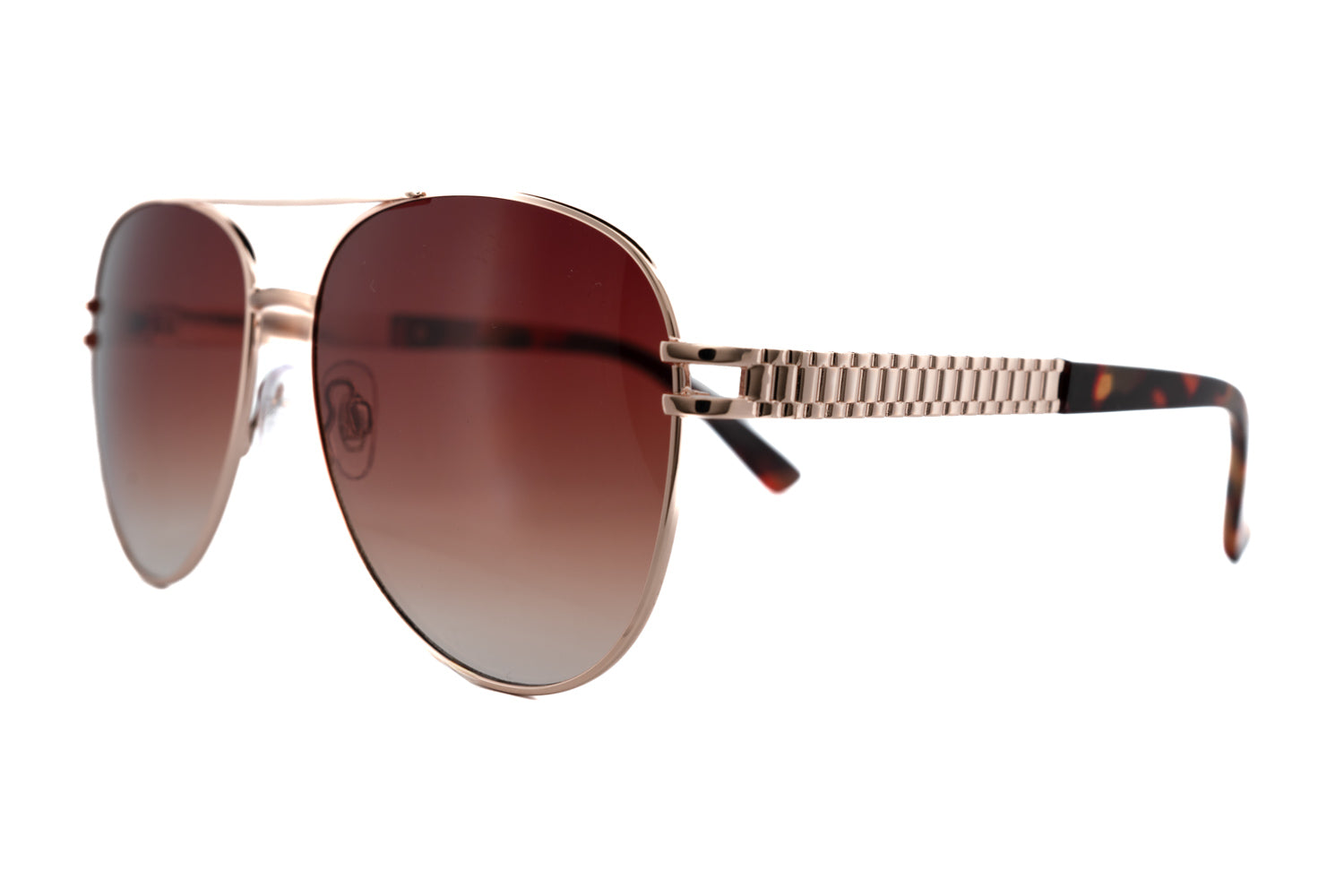 Lexie by Boléro Eyewear gradient aviator sunglasses with metal frame and UV lenses