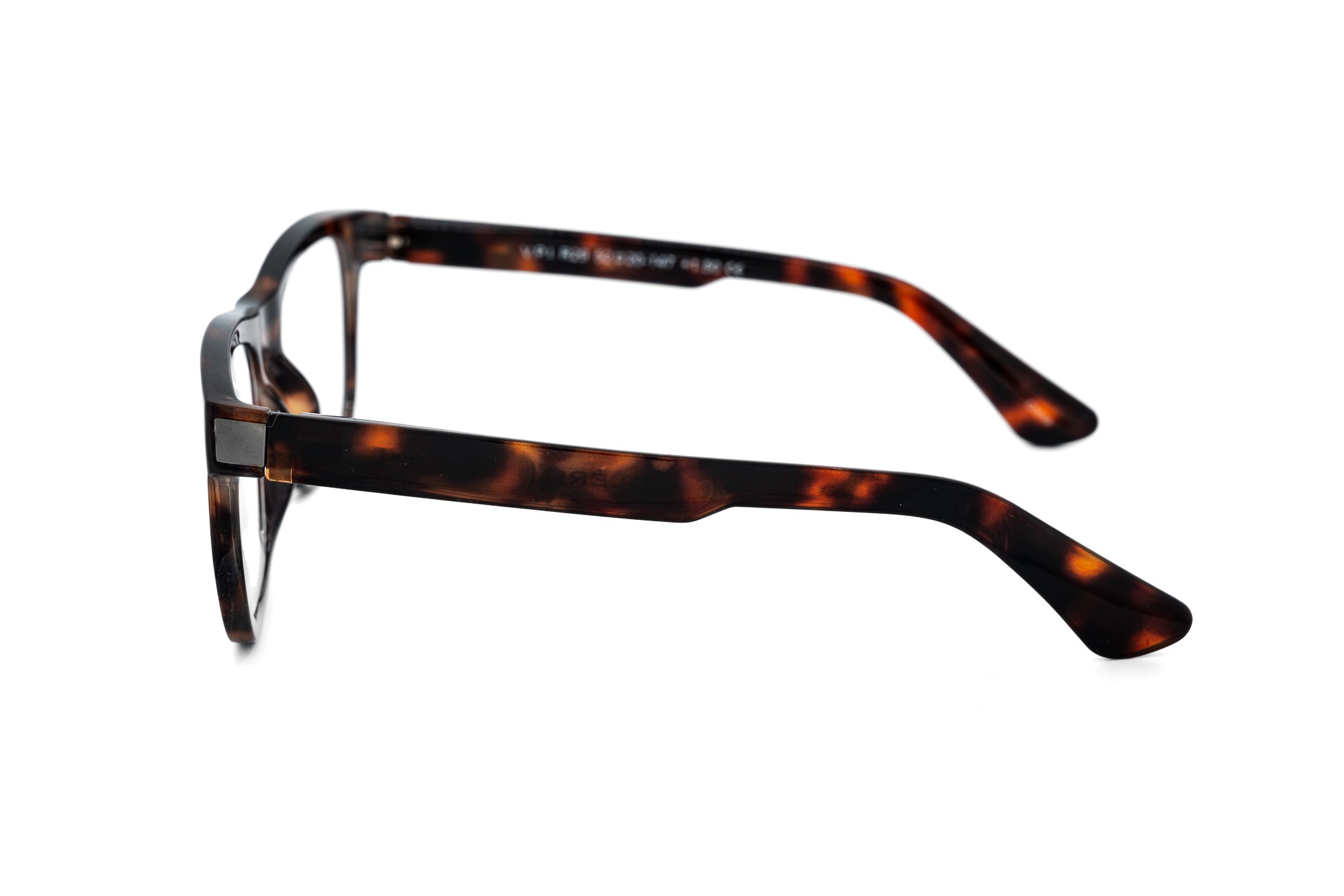 Lucent by Bolero Eyewear tortoise reading glasses with multi-tonal polycarbonate finish side angle view