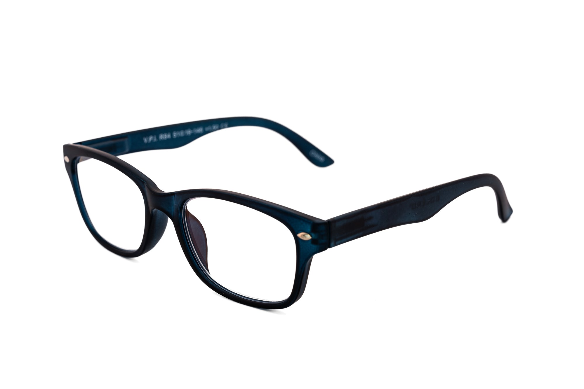 Luna by Bolero Eyewear midnight blue cat-eye reading glasses with blue-light protection