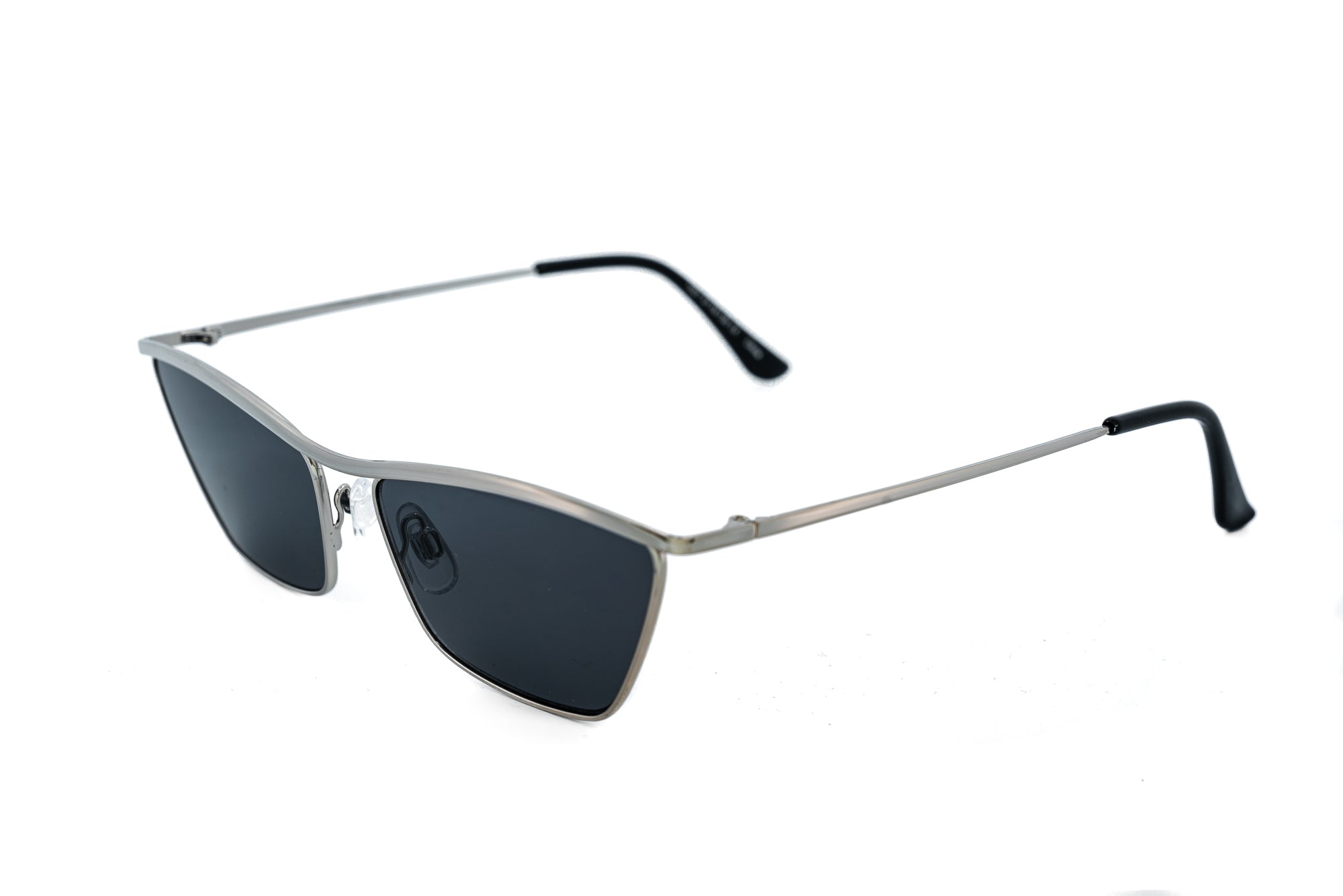 Luvonne by Bolero Eyewear  Slim metal cat-eye sunglasses with dark lenses