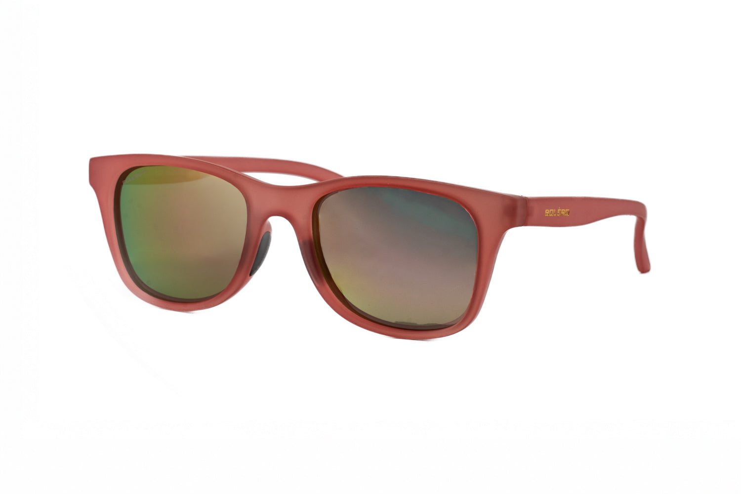 Luxor polarized sunglasses in crystal rose frame with rose mirror lenses – wraparound sport design by Bolero Eyewear