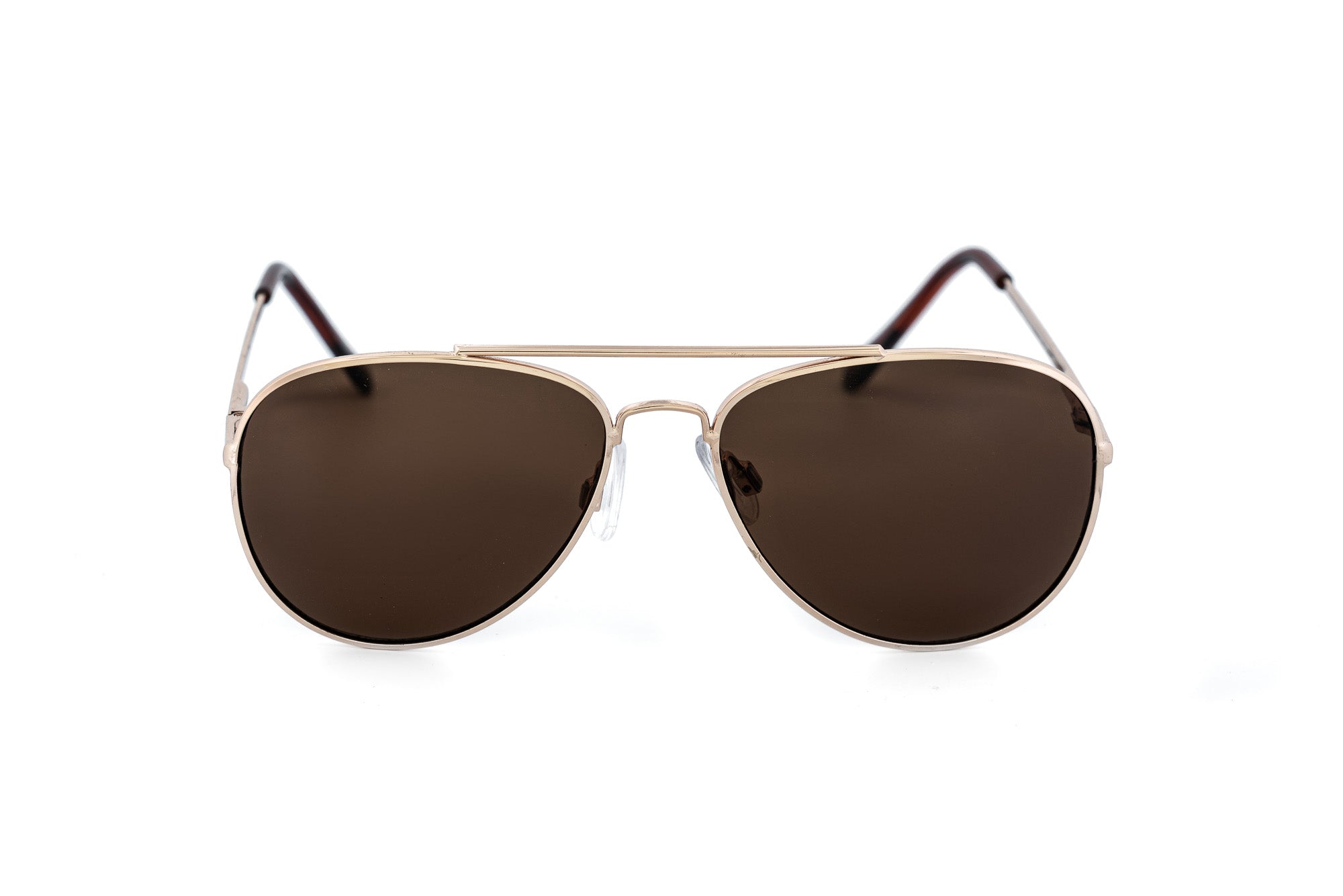 Minair by Bolero Eyewear kids aviator sunglasses in brown with UV-protective lenses front angle view